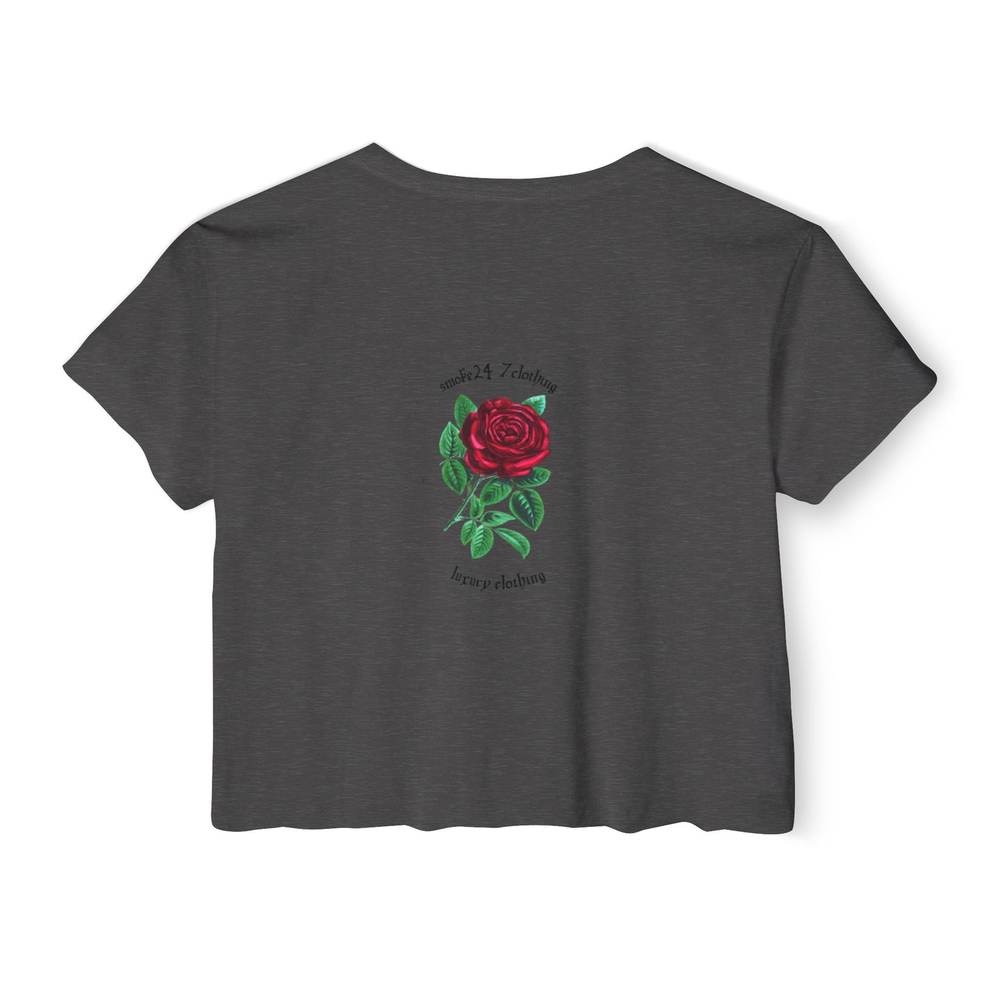 Crop Top — 'Smoke' Logo & Rose Festival Graphic Women's Crop Top