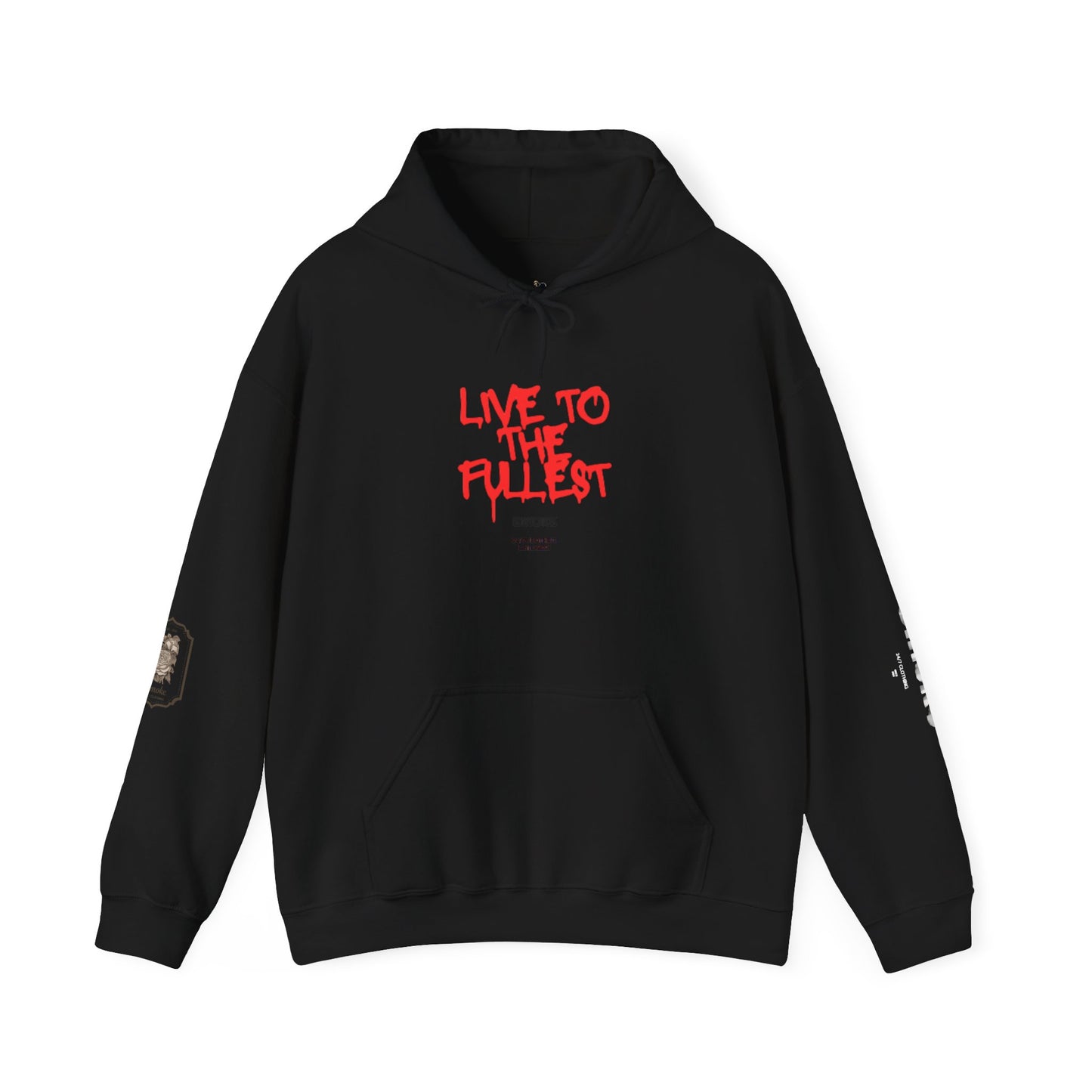 Live to the Fullest Unisex Hoodie | Casual Oversized Sweatshirt, Comfortable Gift for Adventurers, Streetwear Style, Holiday Apparel