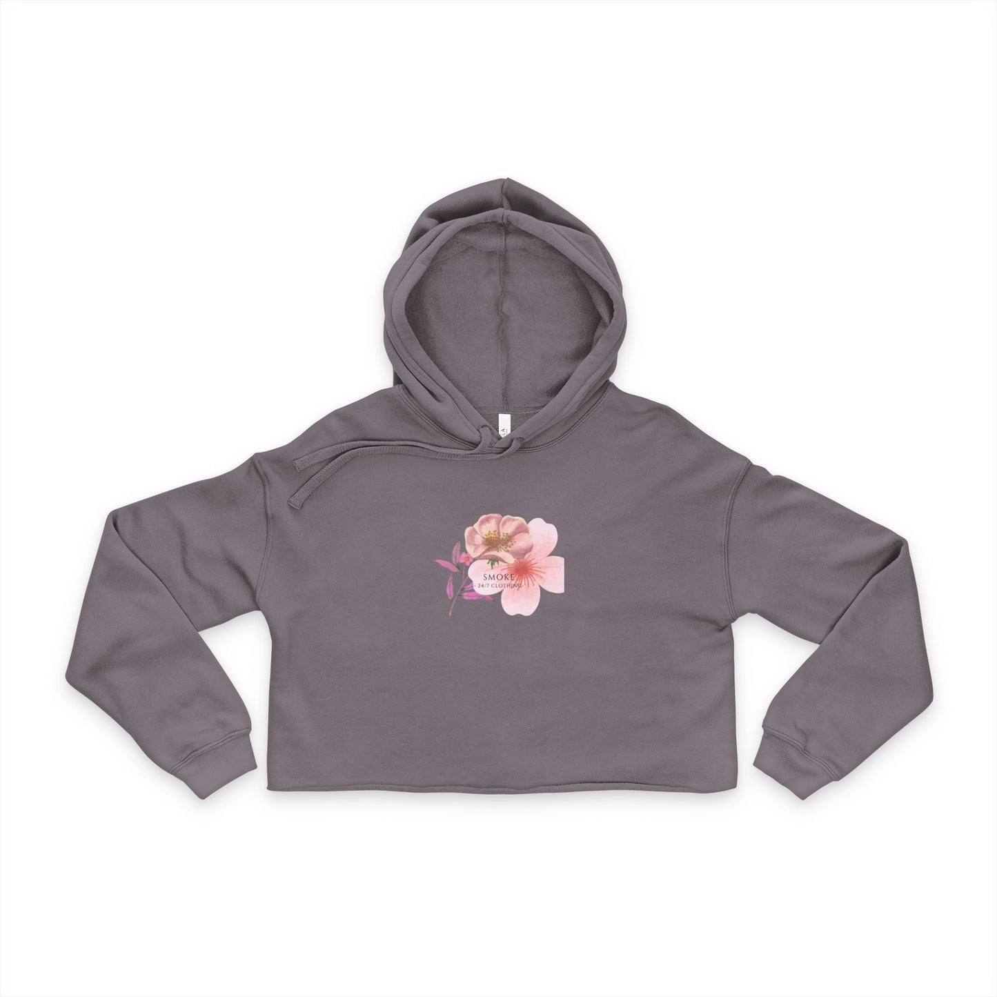 Women's Cropped Floral Hoodie - Perfect for Casual Days, Festivals, and Yoga! Ideal Gift for Flower Lovers, Smokers, and Trendsetters