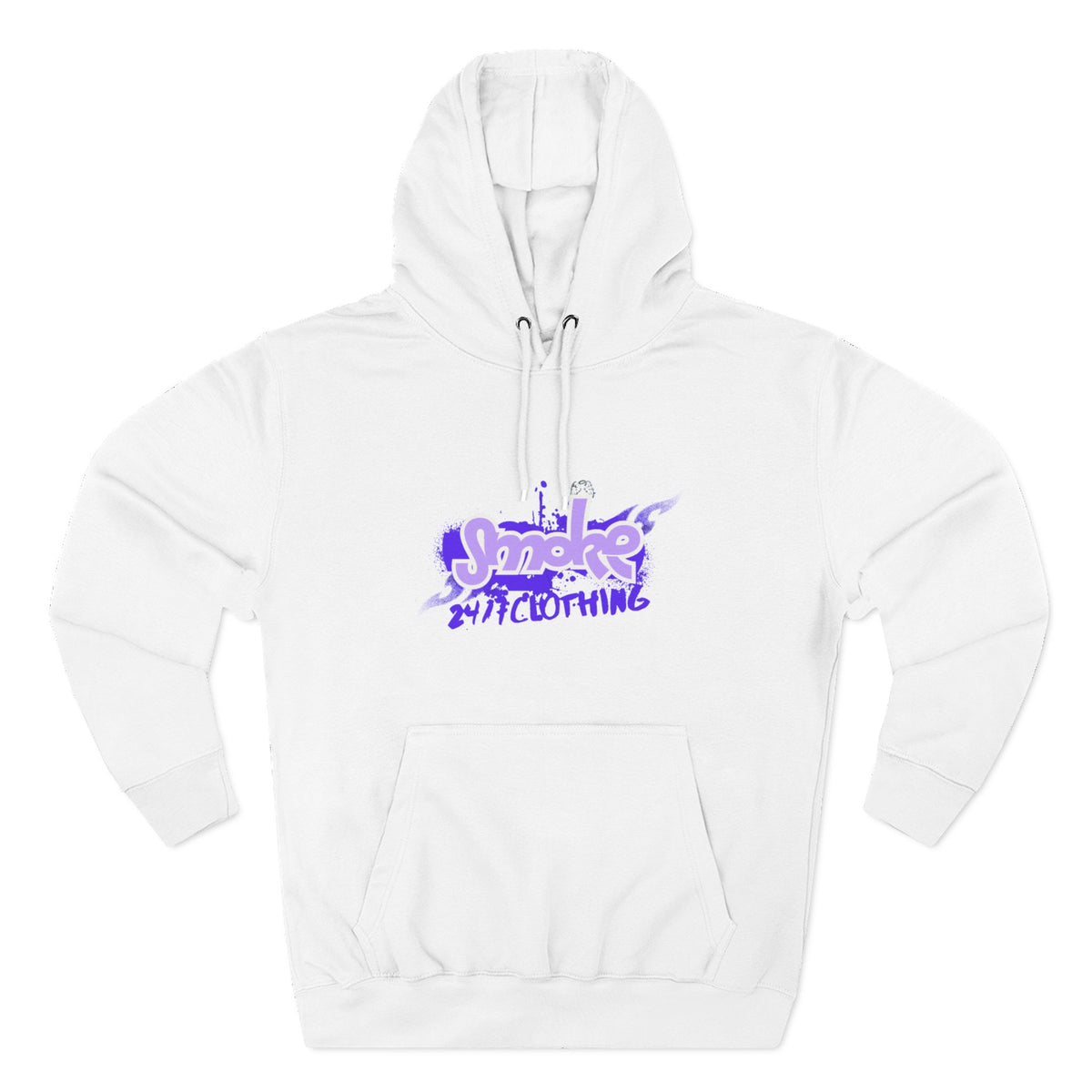 Smoke Clothing Hoodie — Crowned 'SMOKE' Logo Streetwear Fleece Hoodie