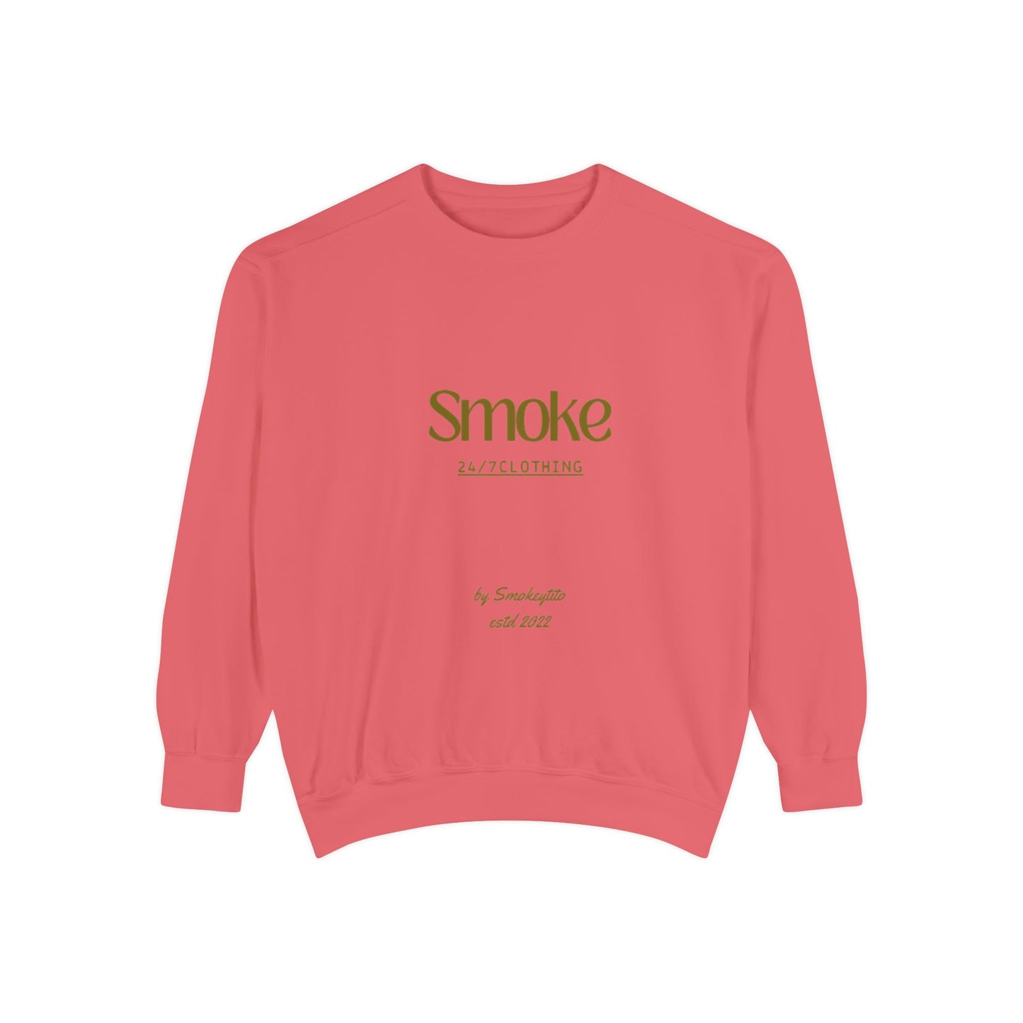 Smoke 247 Clothing Sweatshirt — Minimal Logo Crewneck Pullover