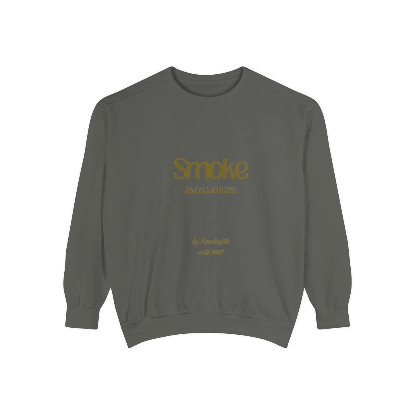 Smoke 247 Clothing Sweatshirt — Minimal Logo Crewneck Pullover