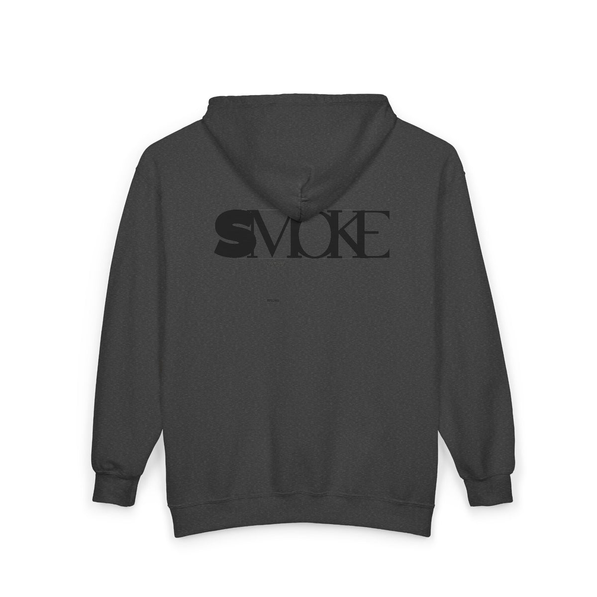 Zip Hoodie — Minimalist Geometric Smoke Design (Back 'SMOKE')