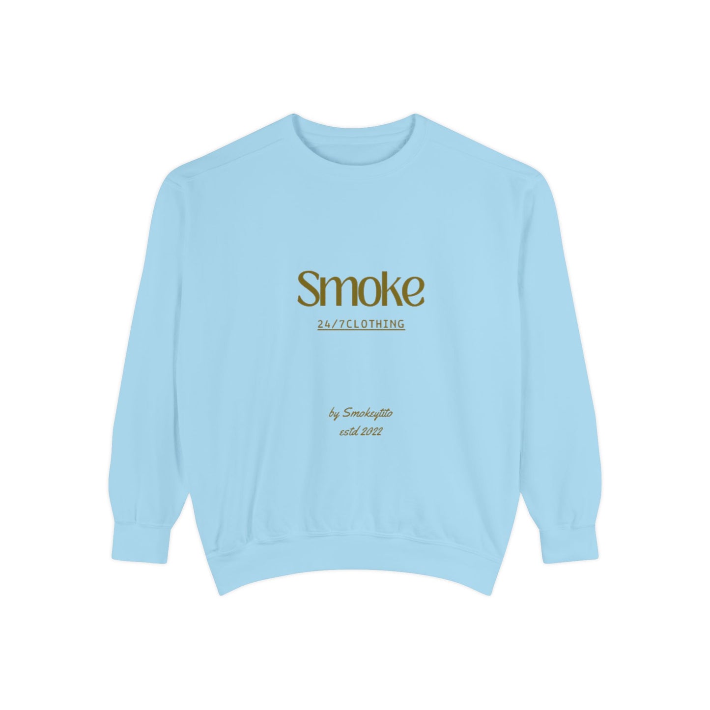 Smoke 247 Clothing Sweatshirt — Minimal Logo Crewneck Pullover