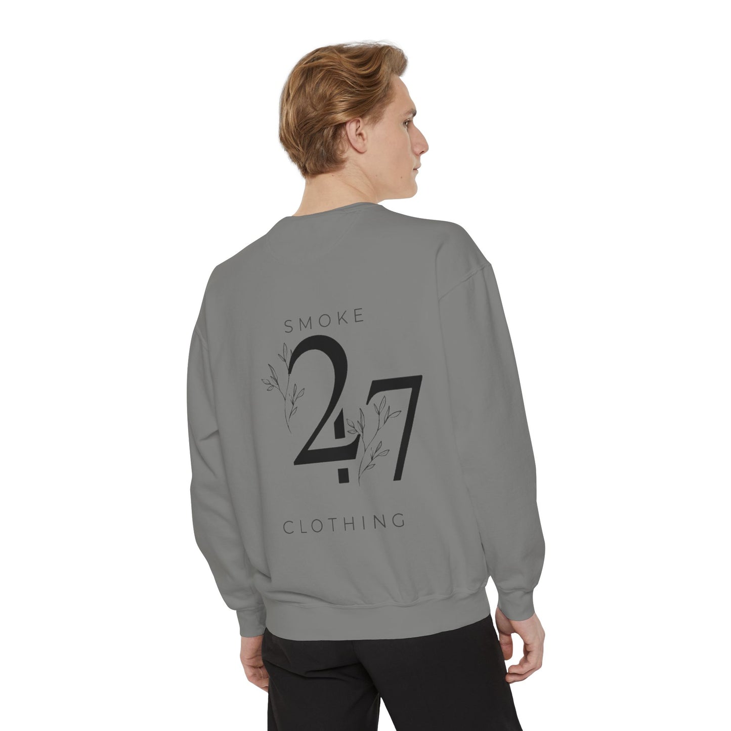 Smoke 247 Clothing Sweatshirt — Minimal Logo Crewneck Pullover