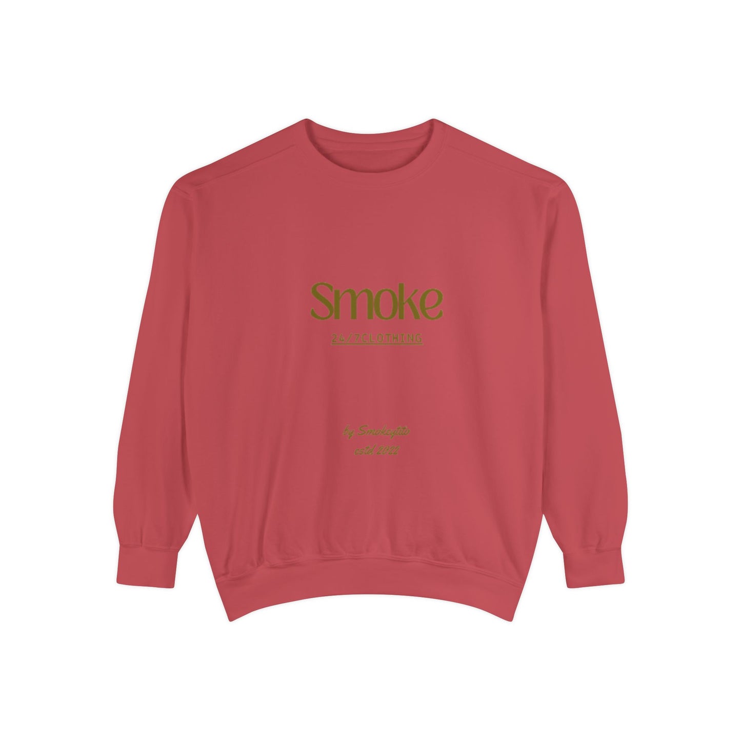 Smoke 247 Clothing Sweatshirt — Minimal Logo Crewneck Pullover