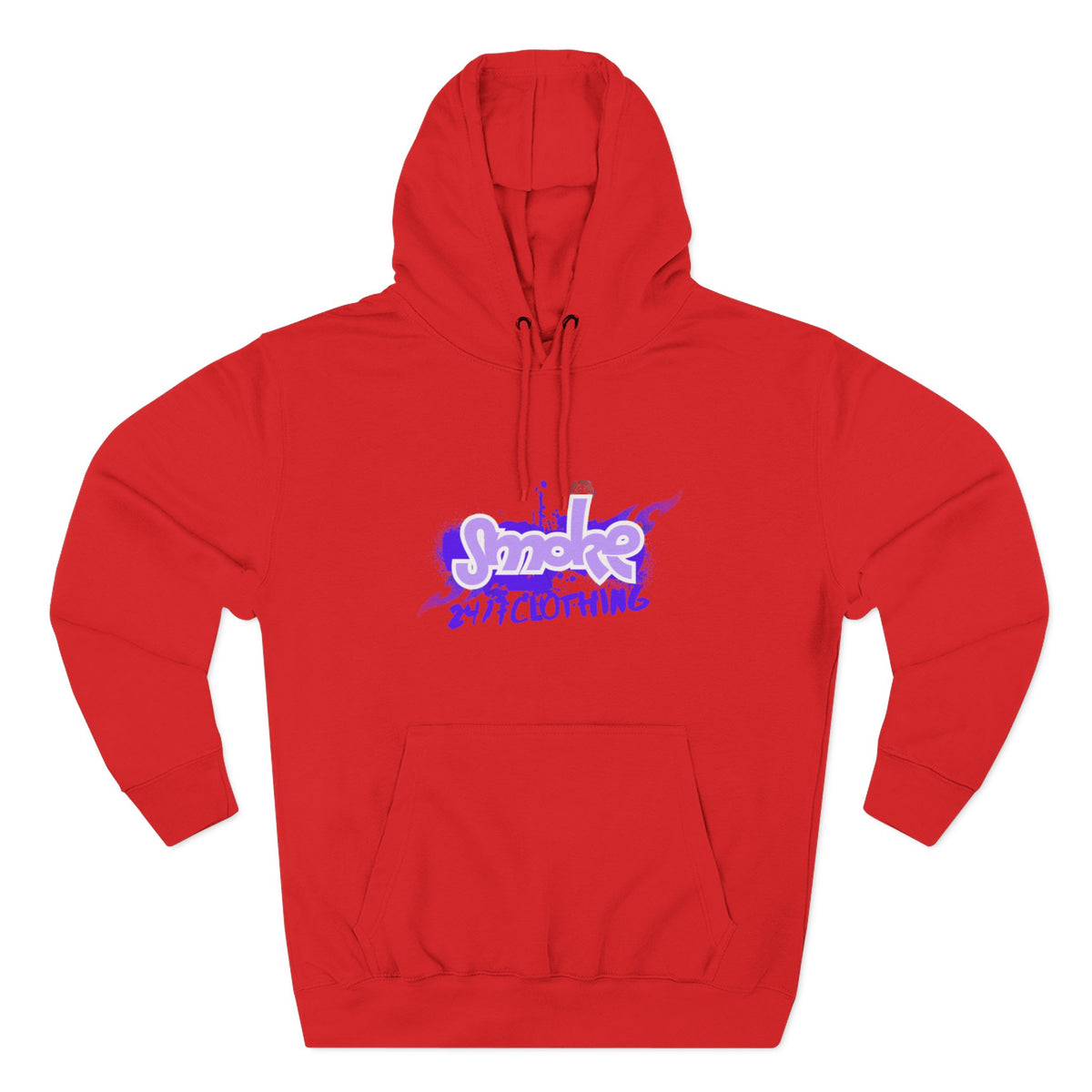 Smoke Clothing Hoodie — Crowned 'SMOKE' Logo Streetwear Fleece Hoodie