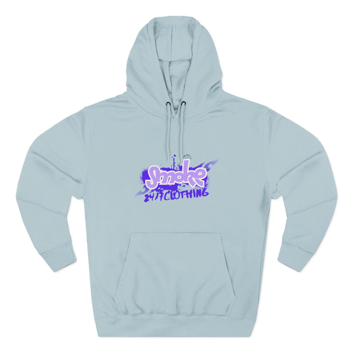 Smoke Clothing Hoodie — Crowned 'SMOKE' Logo Streetwear Fleece Hoodie