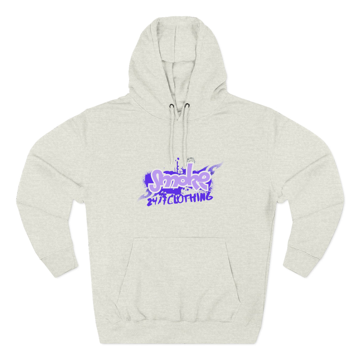 Smoke Clothing Hoodie — Crowned 'SMOKE' Logo Streetwear Fleece Hoodie