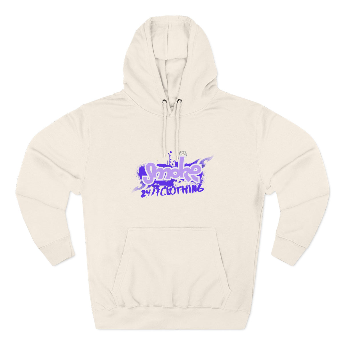 Smoke Clothing Hoodie — Crowned 'SMOKE' Logo Streetwear Fleece Hoodie