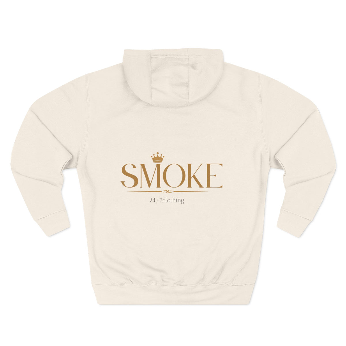 Smoke Clothing Hoodie — Crowned 'SMOKE' Logo Streetwear Fleece Hoodie