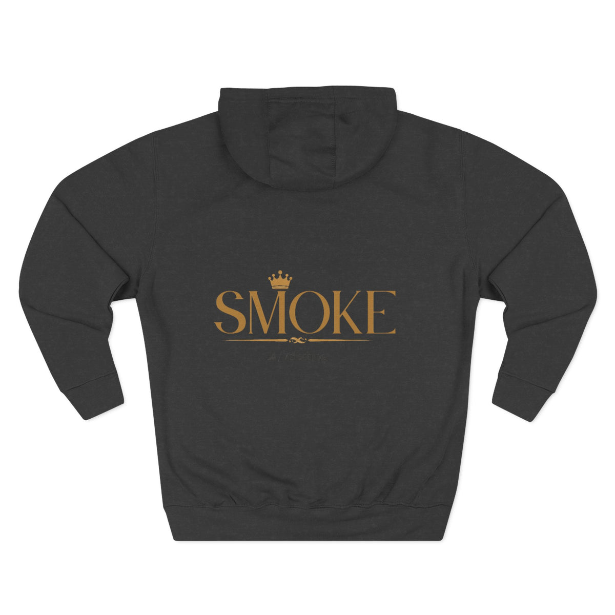 Smoke Clothing Hoodie — Crowned 'SMOKE' Logo Streetwear Fleece Hoodie
