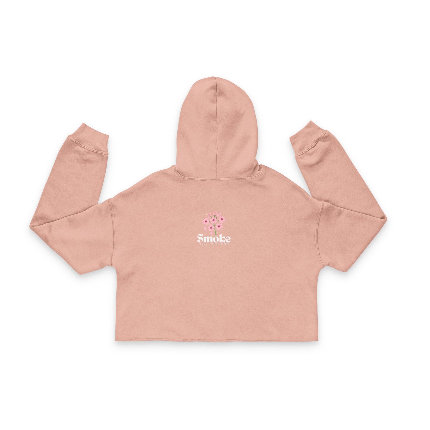 Women's Cropped Floral Hoodie - Perfect for Casual Days, Festivals, and Yoga! Ideal Gift for Flower Lovers, Smokers, and Trendsetters