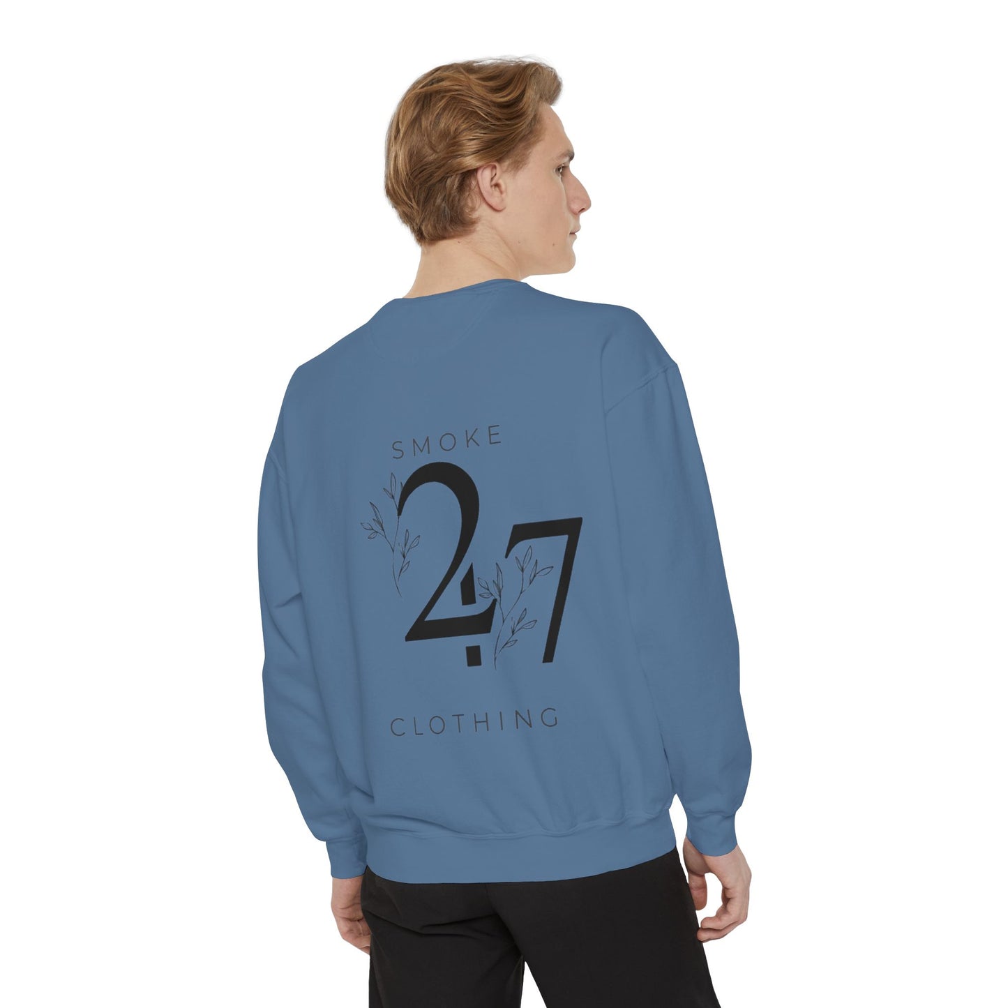 Smoke 247 Clothing Sweatshirt — Minimal Logo Crewneck Pullover