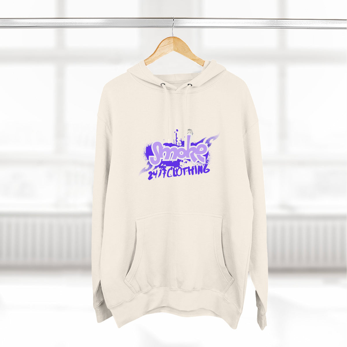 Smoke Clothing Hoodie — Crowned 'SMOKE' Logo Streetwear Fleece Hoodie