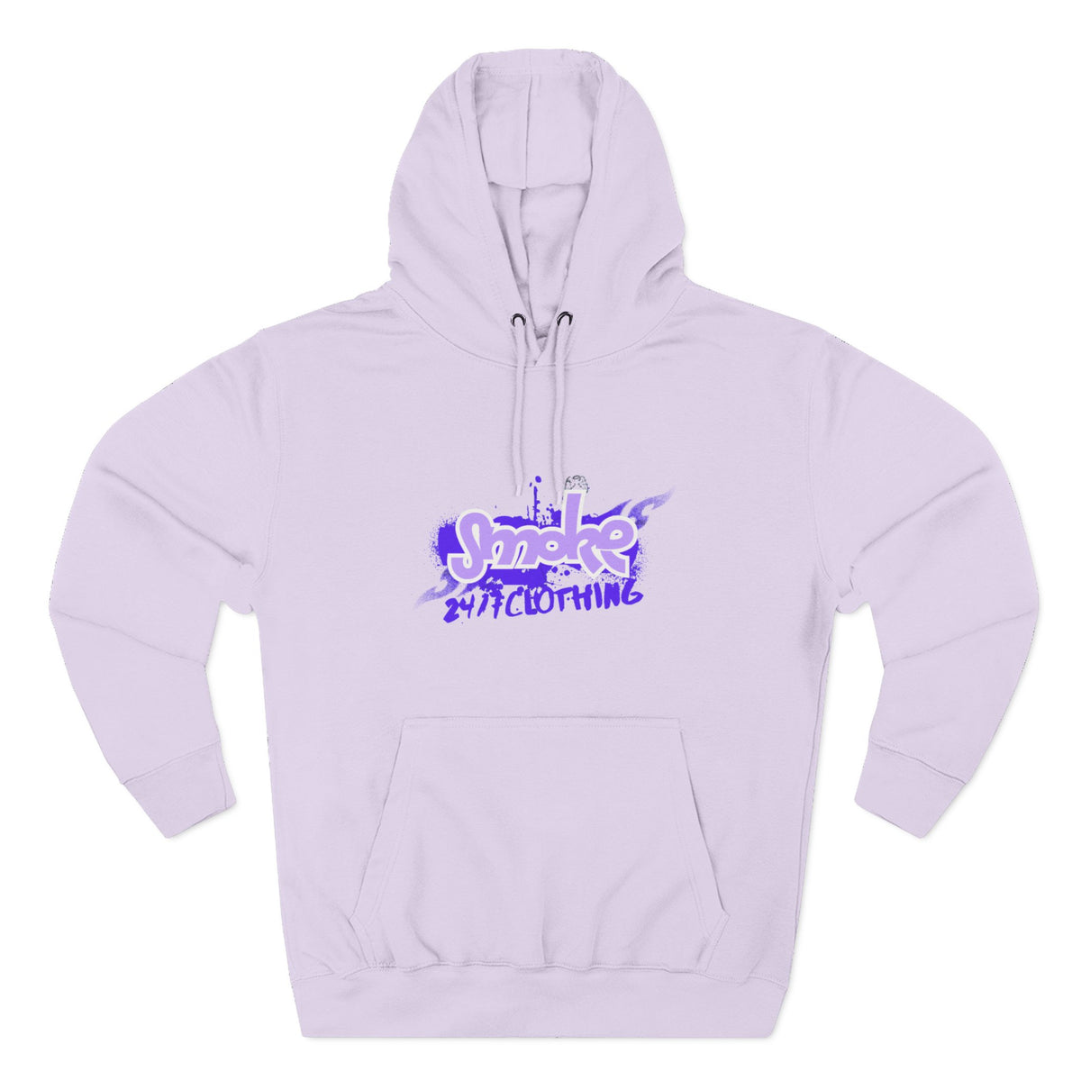 Smoke Clothing Hoodie — Crowned 'SMOKE' Logo Streetwear Fleece Hoodie