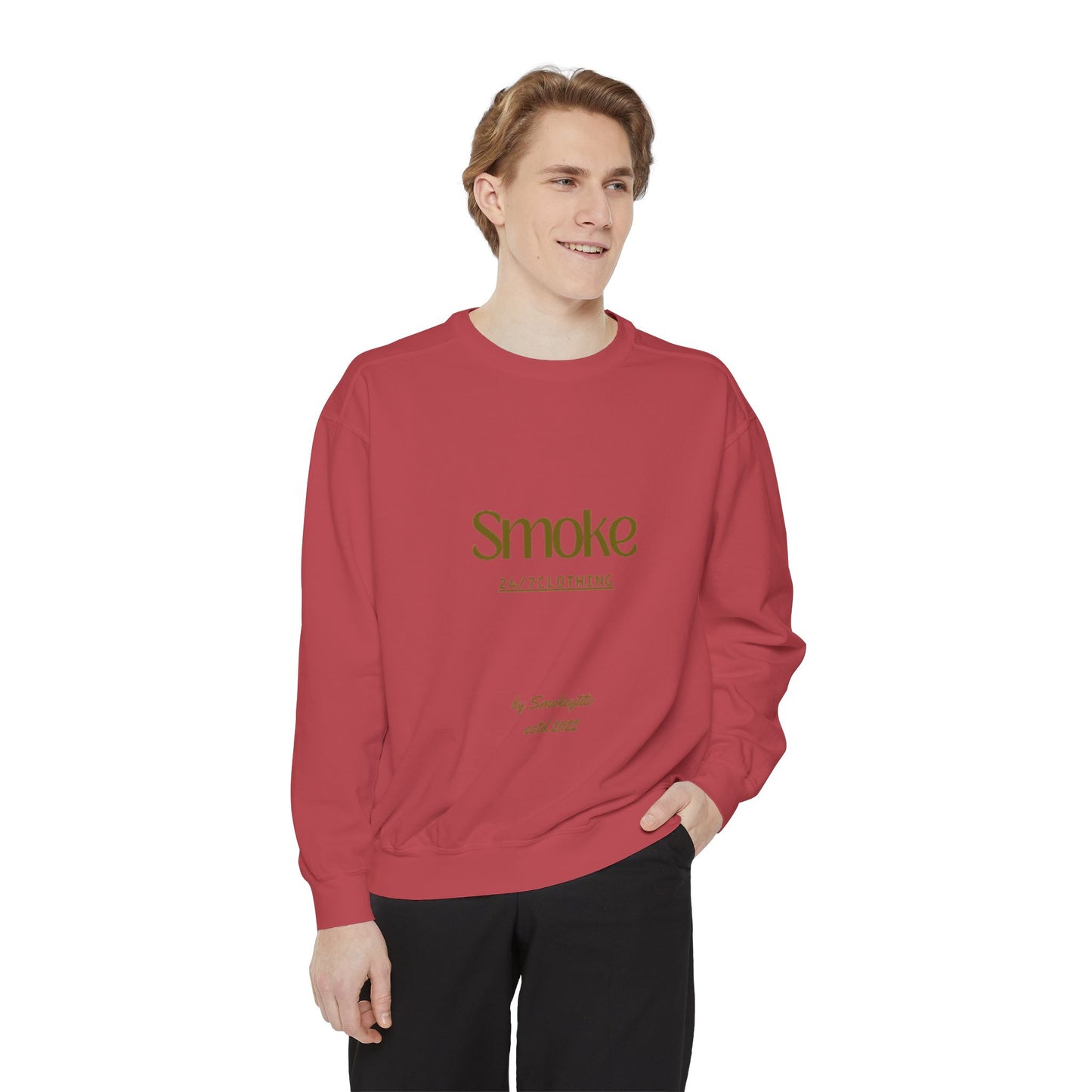Smoke 247 Clothing Sweatshirt — Minimal Logo Crewneck Pullover