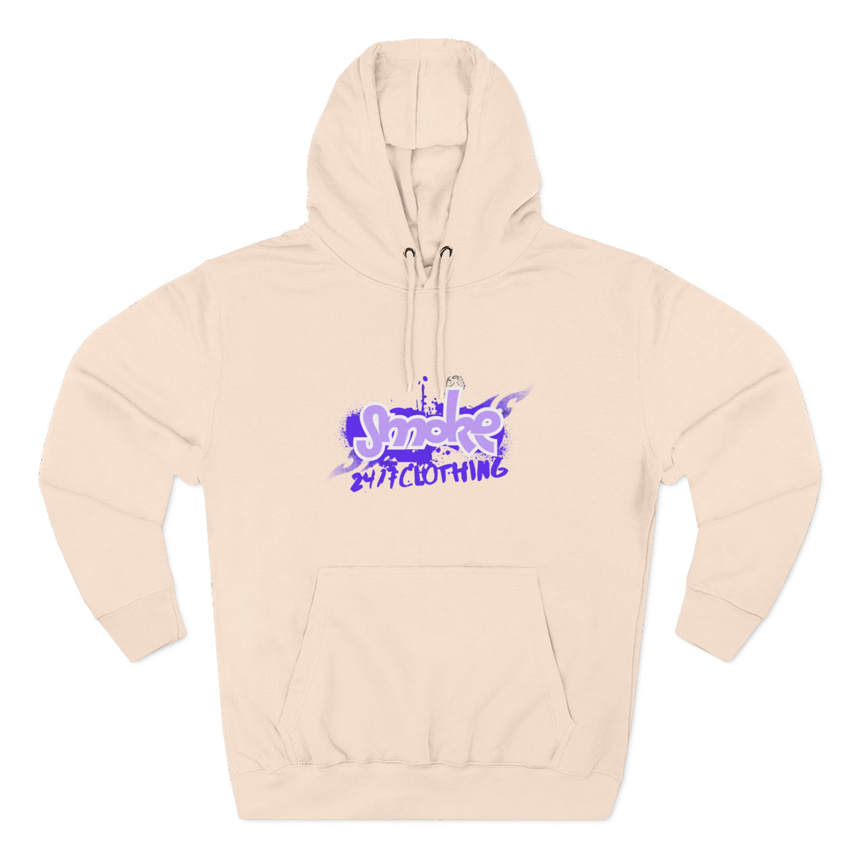 Smoke Clothing Hoodie — Crowned 'SMOKE' Logo Streetwear Fleece Hoodie