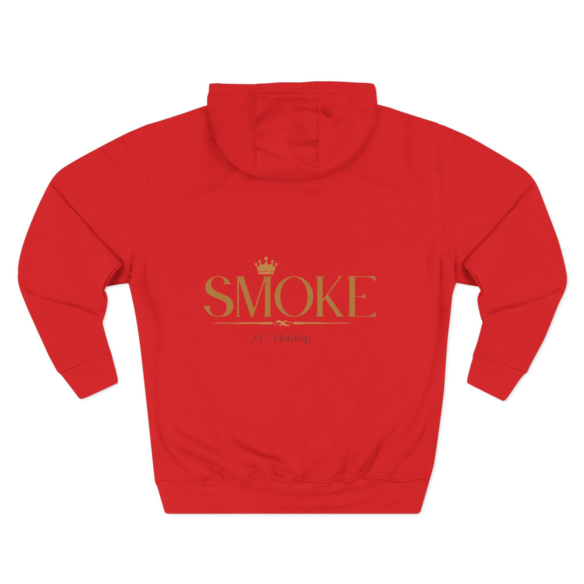 Smoke Clothing Hoodie — Crowned 'SMOKE' Logo Streetwear Fleece Hoodie
