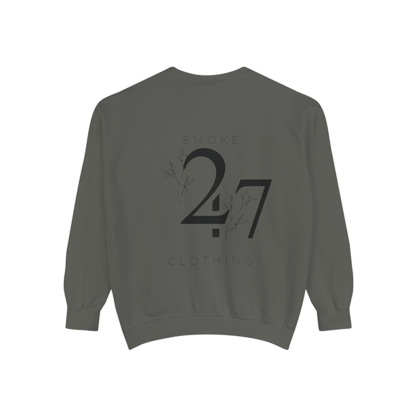 Smoke 247 Clothing Sweatshirt — Minimal Logo Crewneck Pullover