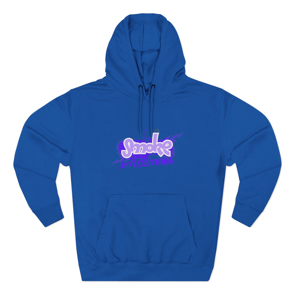 Smoke Clothing Hoodie — Crowned 'SMOKE' Logo Streetwear Fleece Hoodie