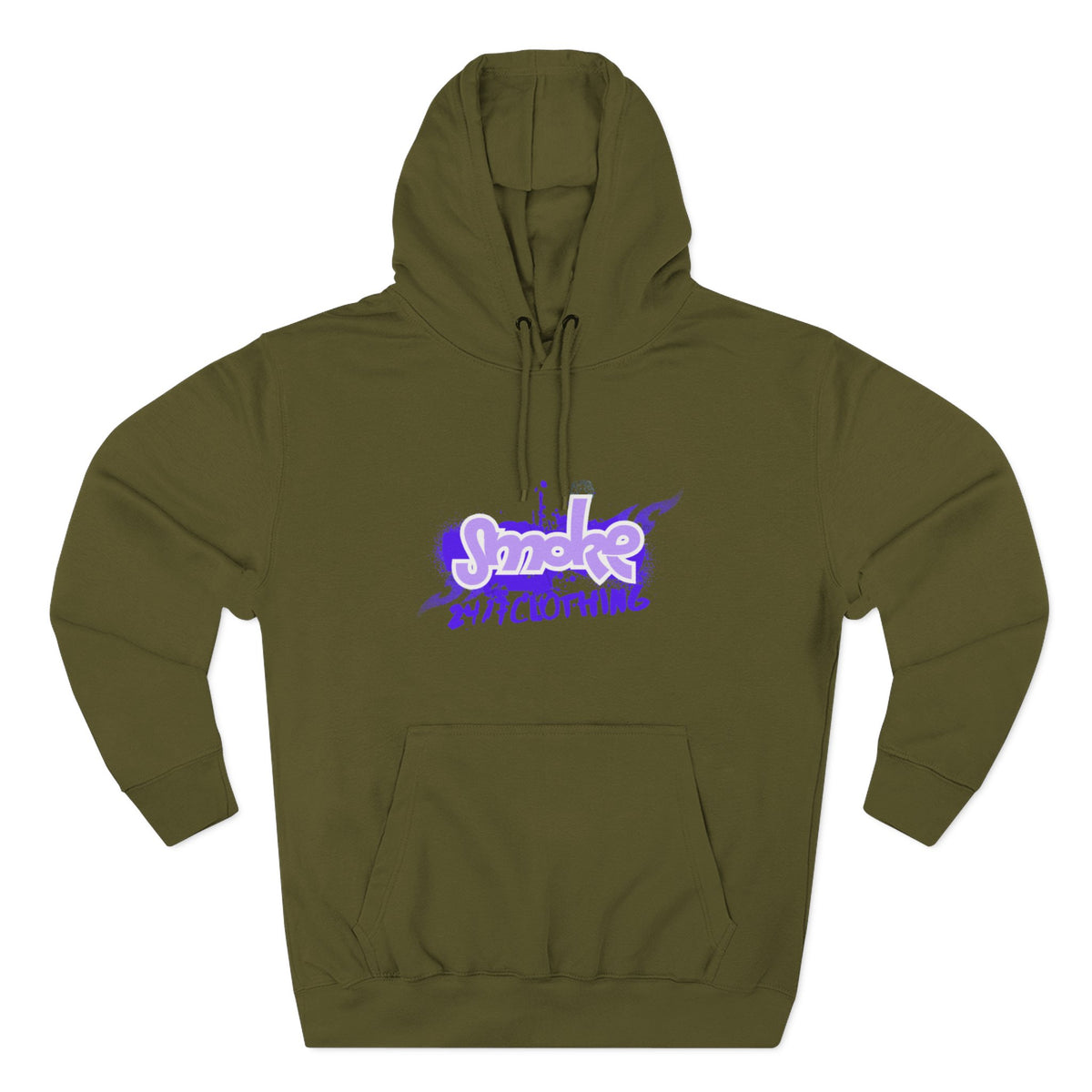 Smoke Clothing Hoodie — Crowned 'SMOKE' Logo Streetwear Fleece Hoodie