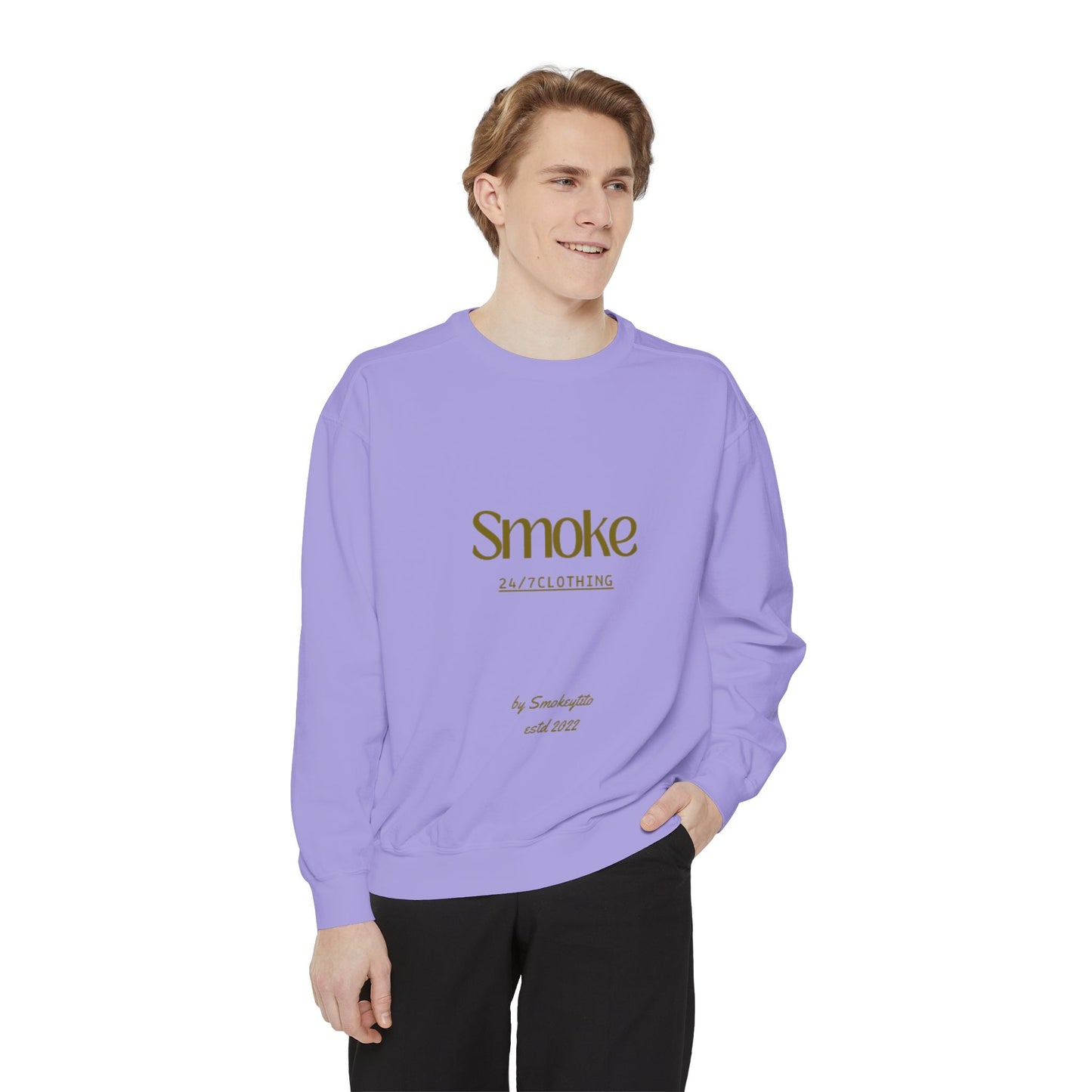 Smoke 247 Clothing Sweatshirt — Minimal Logo Crewneck Pullover