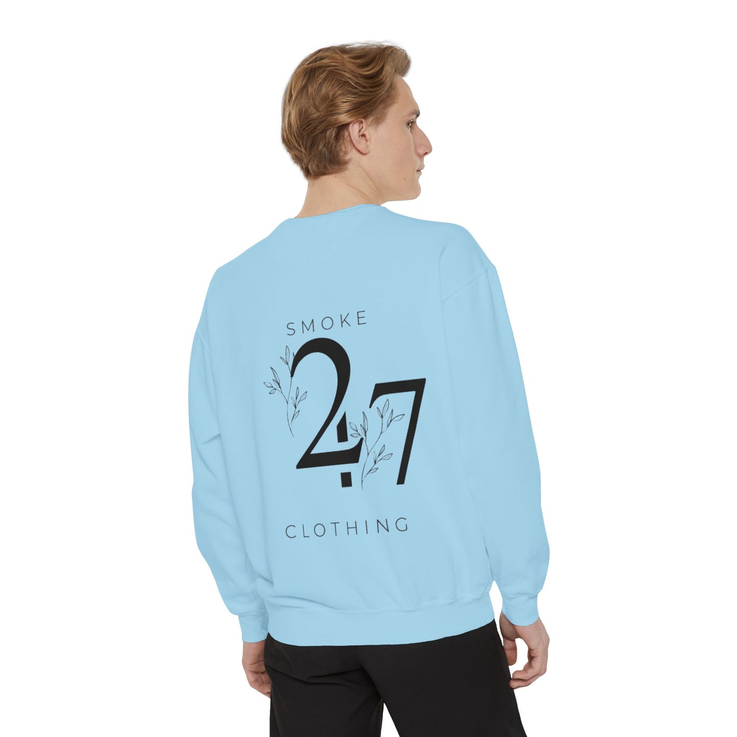 Smoke 247 Clothing Sweatshirt — Minimal Logo Crewneck Pullover