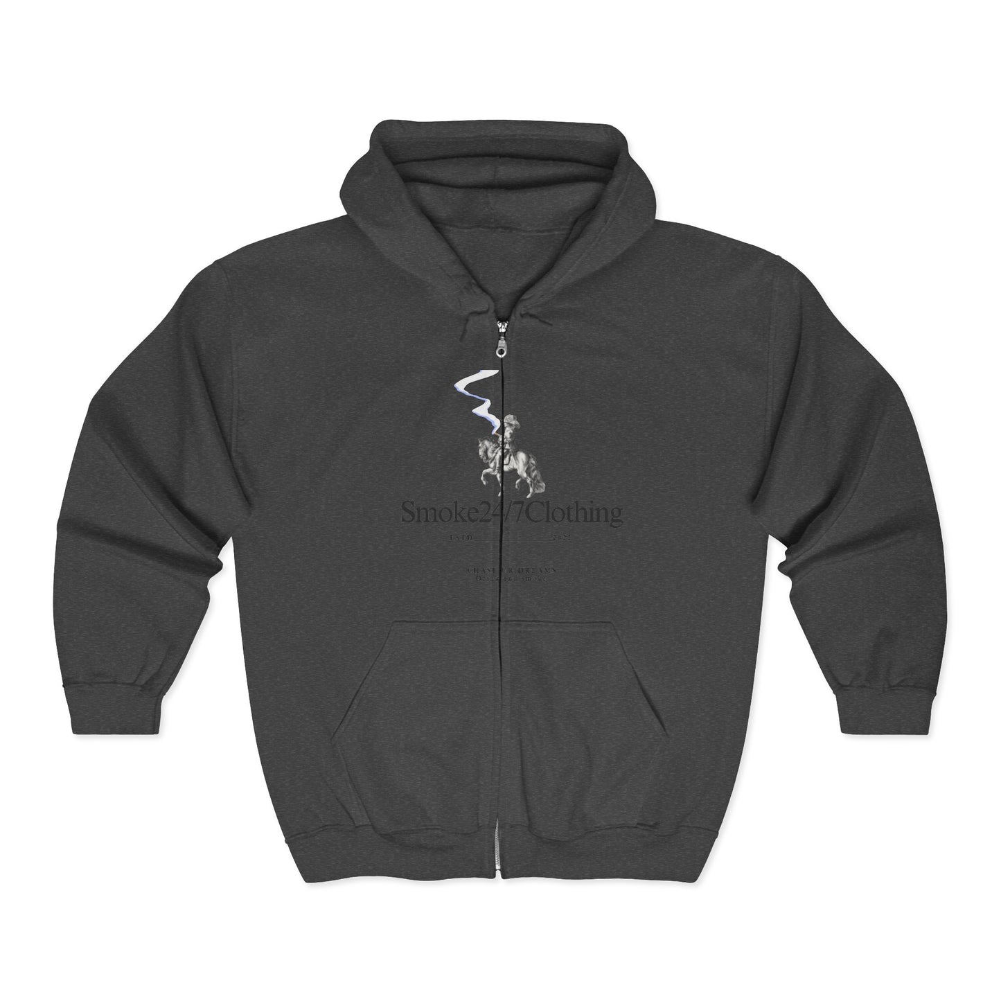 Astronaut Zip Hoodie — Retro Space Explorer Full-Zip Sweatshirt