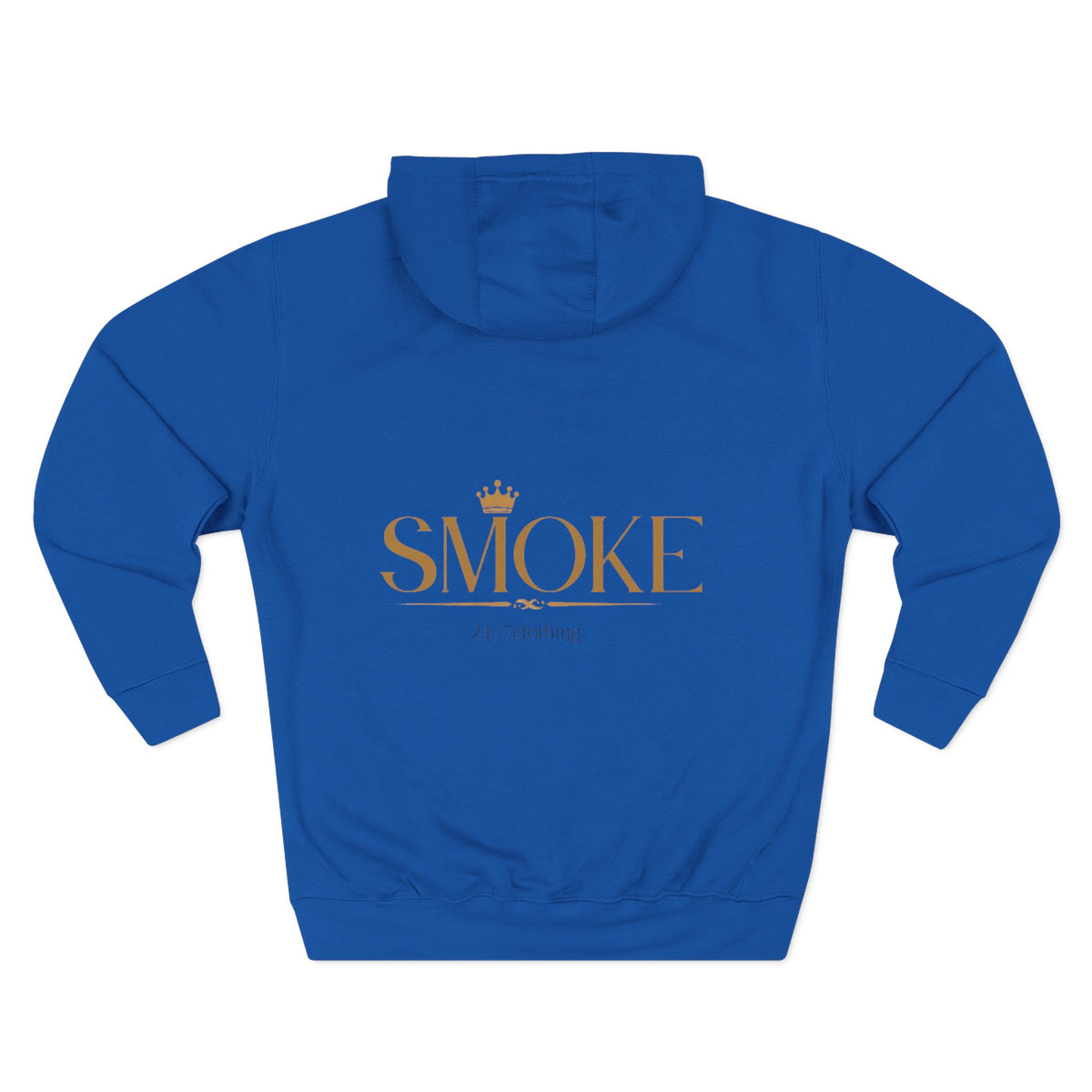 Smoke Clothing Hoodie — Crowned 'SMOKE' Logo Streetwear Fleece Hoodie