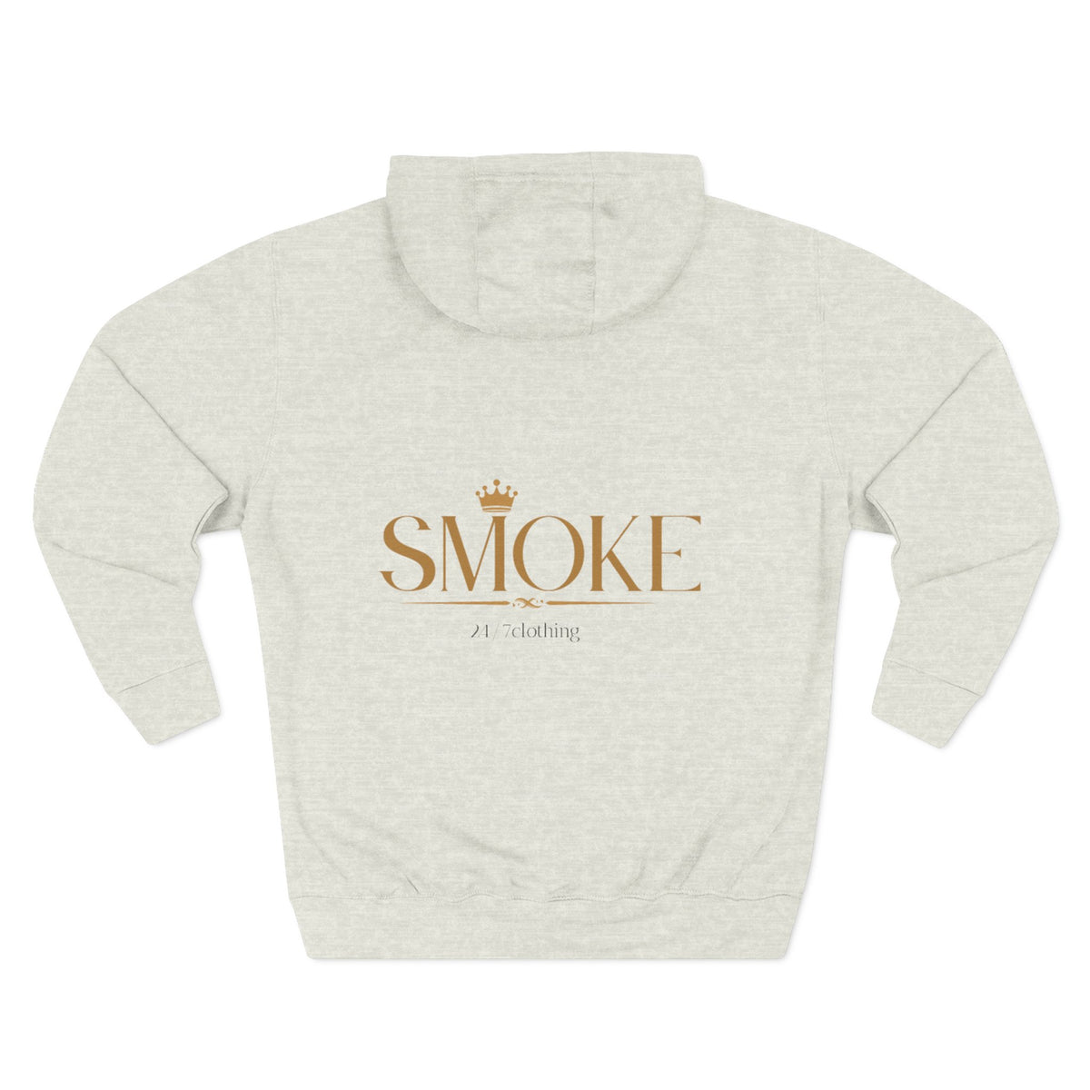 Smoke Clothing Hoodie — Crowned 'SMOKE' Logo Streetwear Fleece Hoodie