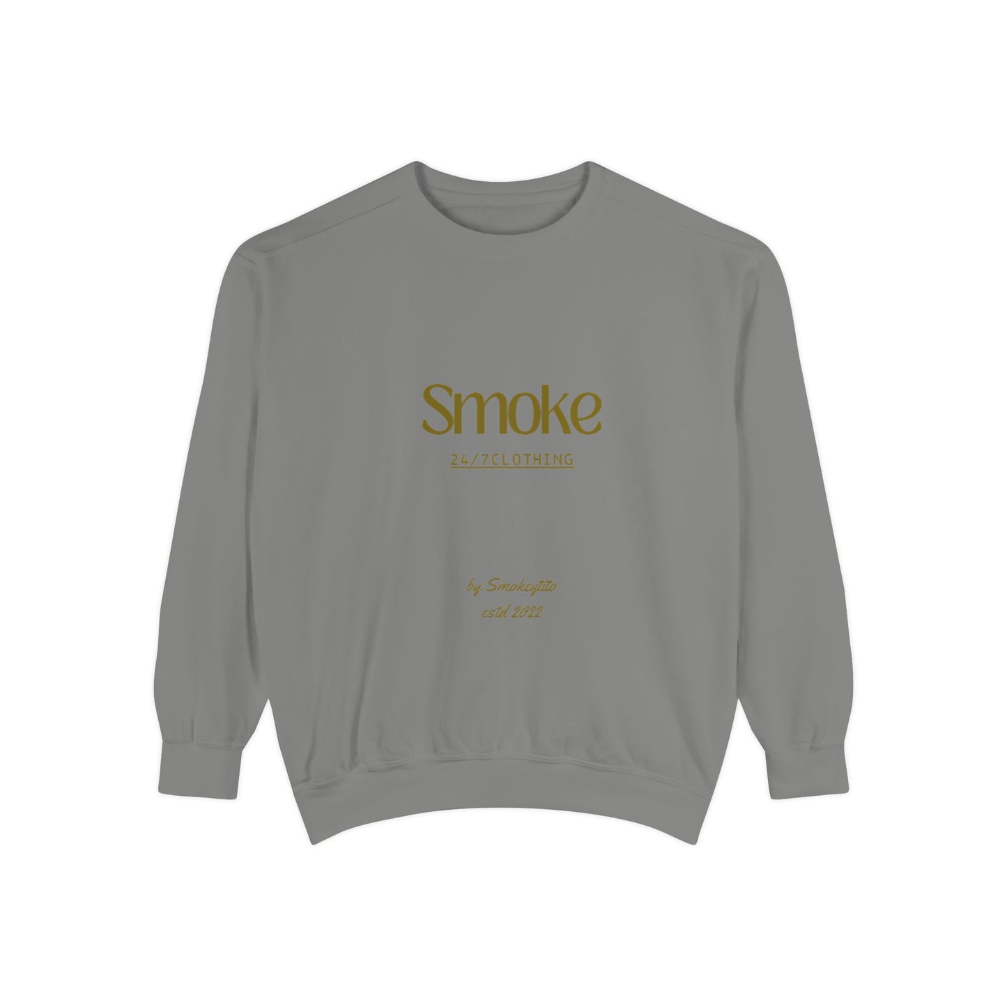 Smoke 247 Clothing Sweatshirt — Minimal Logo Crewneck Pullover