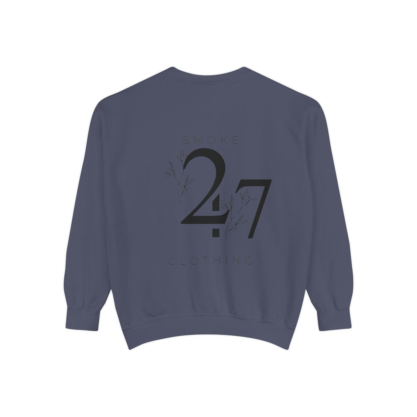 Smoke 247 Clothing Sweatshirt — Minimal Logo Crewneck Pullover