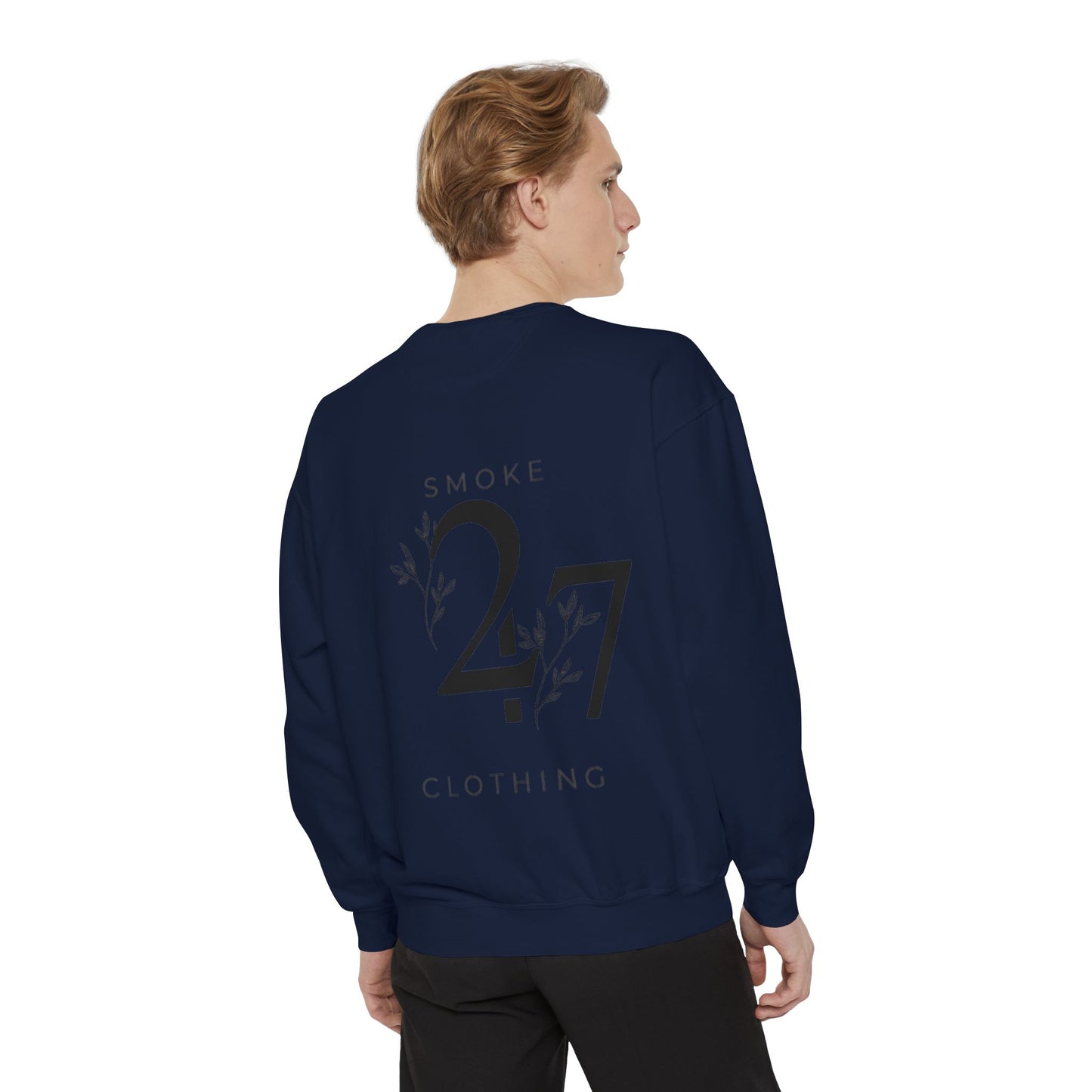Smoke 247 Clothing Sweatshirt — Minimal Logo Crewneck Pullover