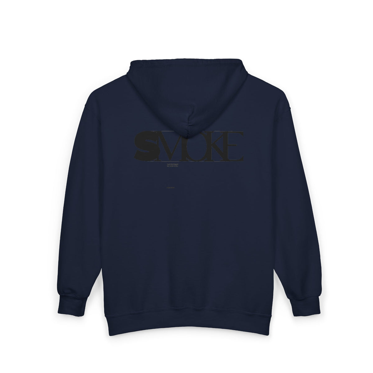 Zip Hoodie — Minimalist Geometric Smoke Design (Back 'SMOKE')