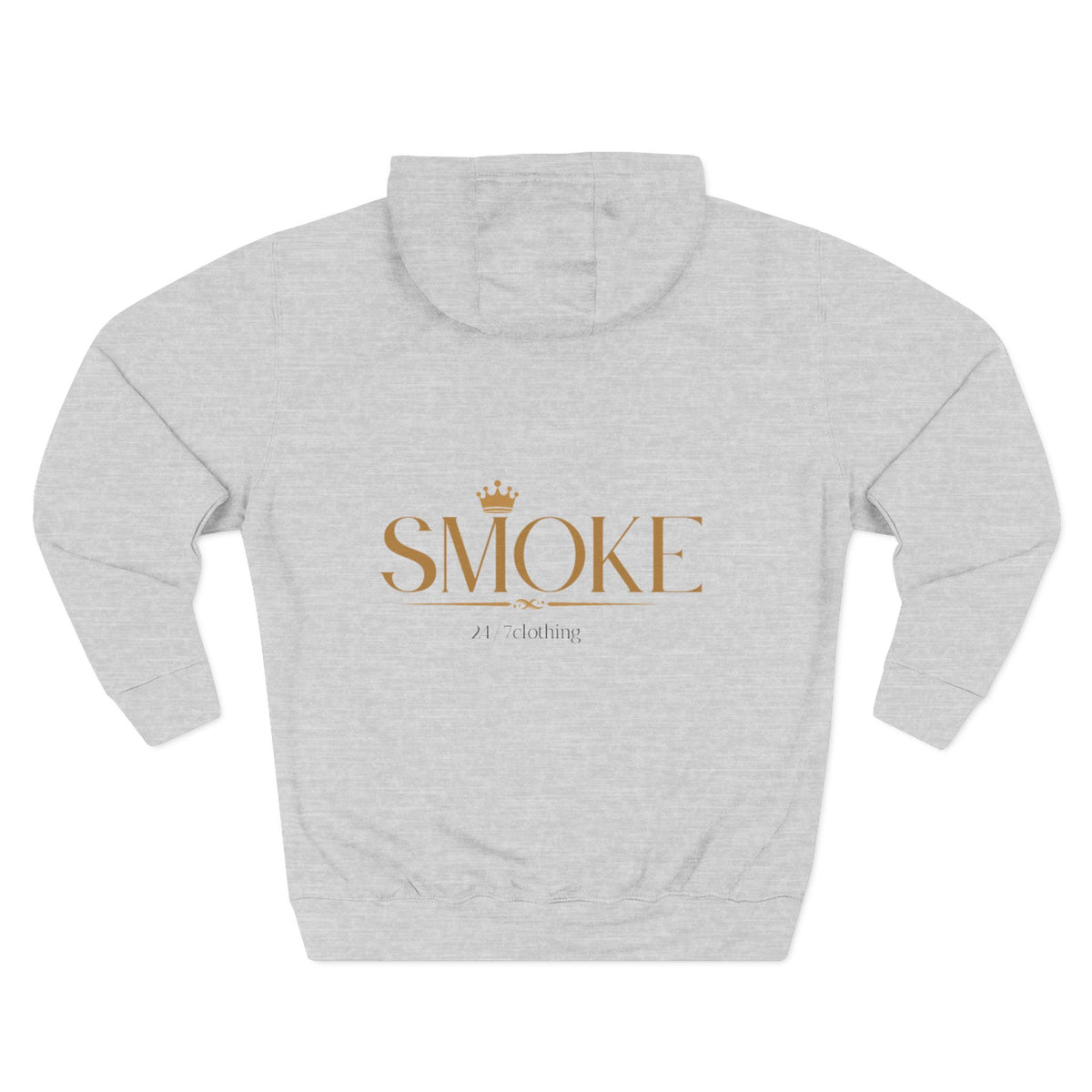 Smoke Clothing Hoodie — Crowned 'SMOKE' Logo Streetwear Fleece Hoodie
