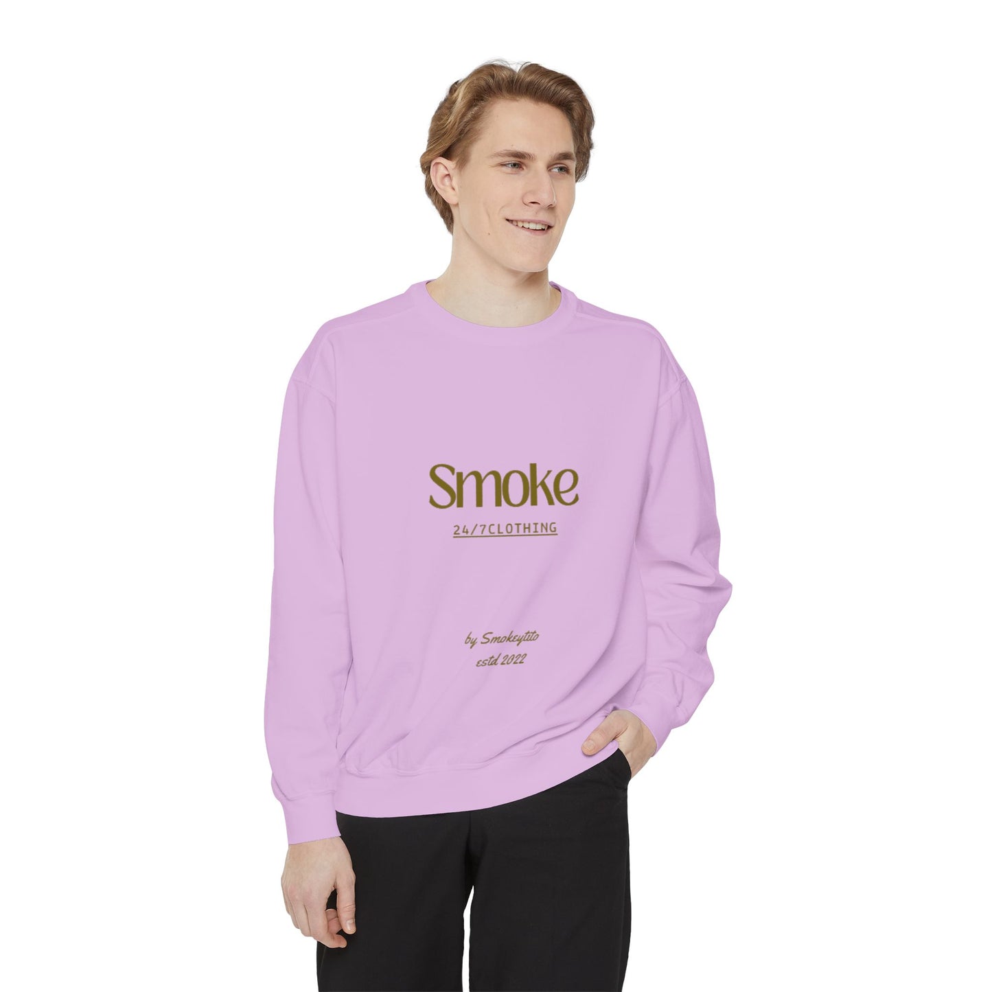 Smoke 247 Clothing Sweatshirt — Minimal Logo Crewneck Pullover