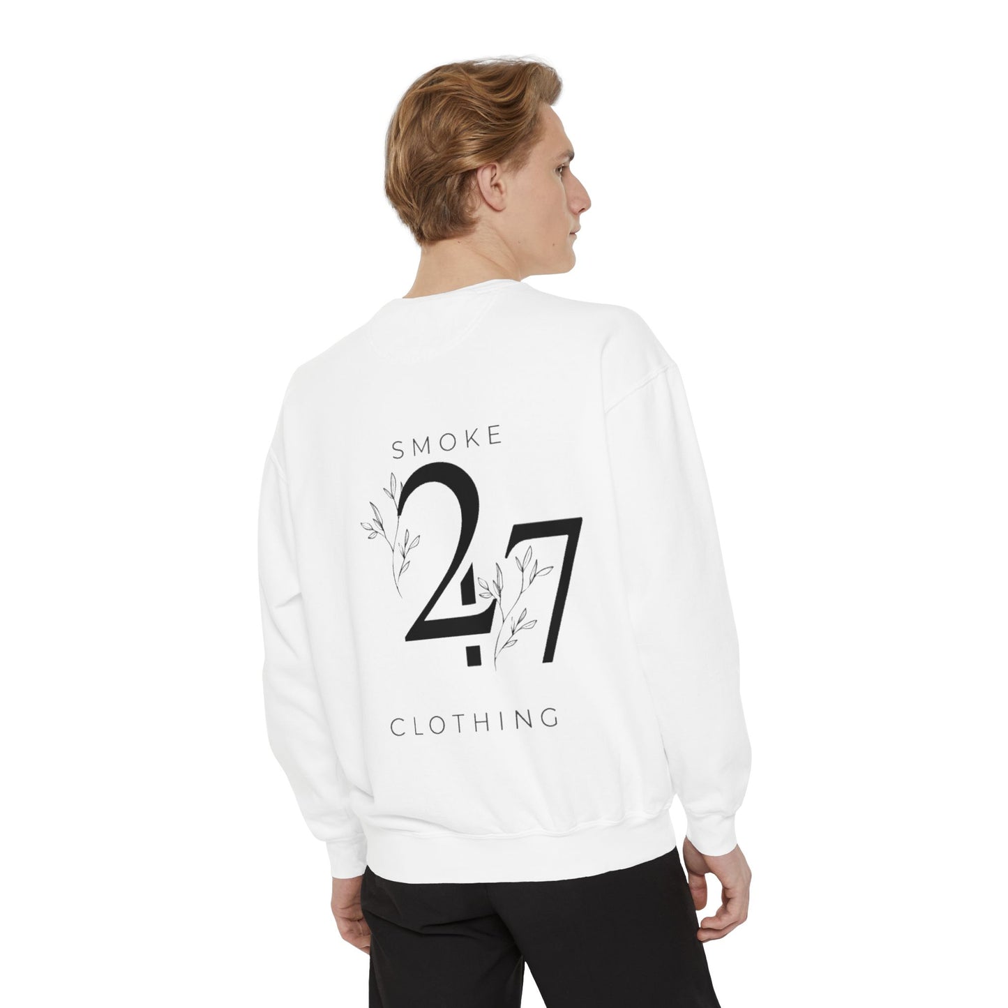 Smoke 247 Clothing Sweatshirt — Minimal Logo Crewneck Pullover
