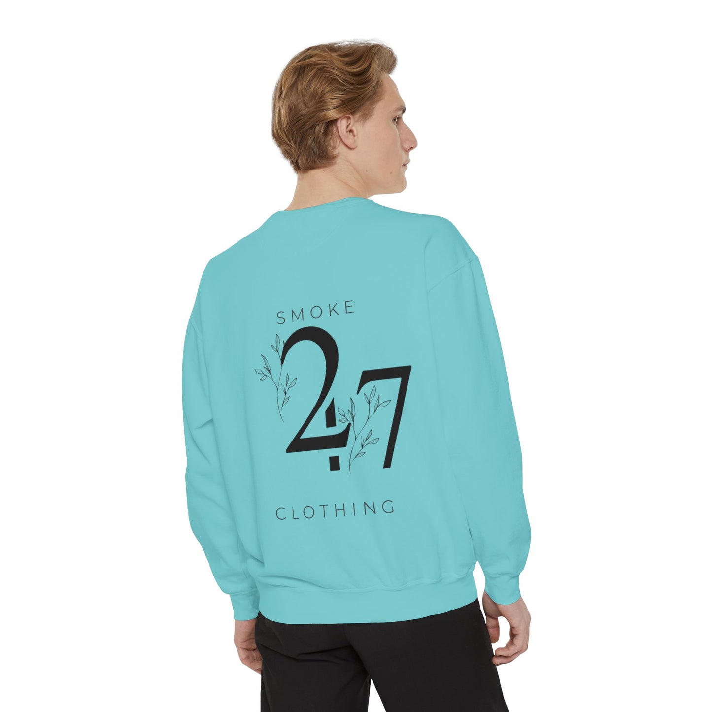 Smoke 247 Clothing Sweatshirt — Minimal Logo Crewneck Pullover