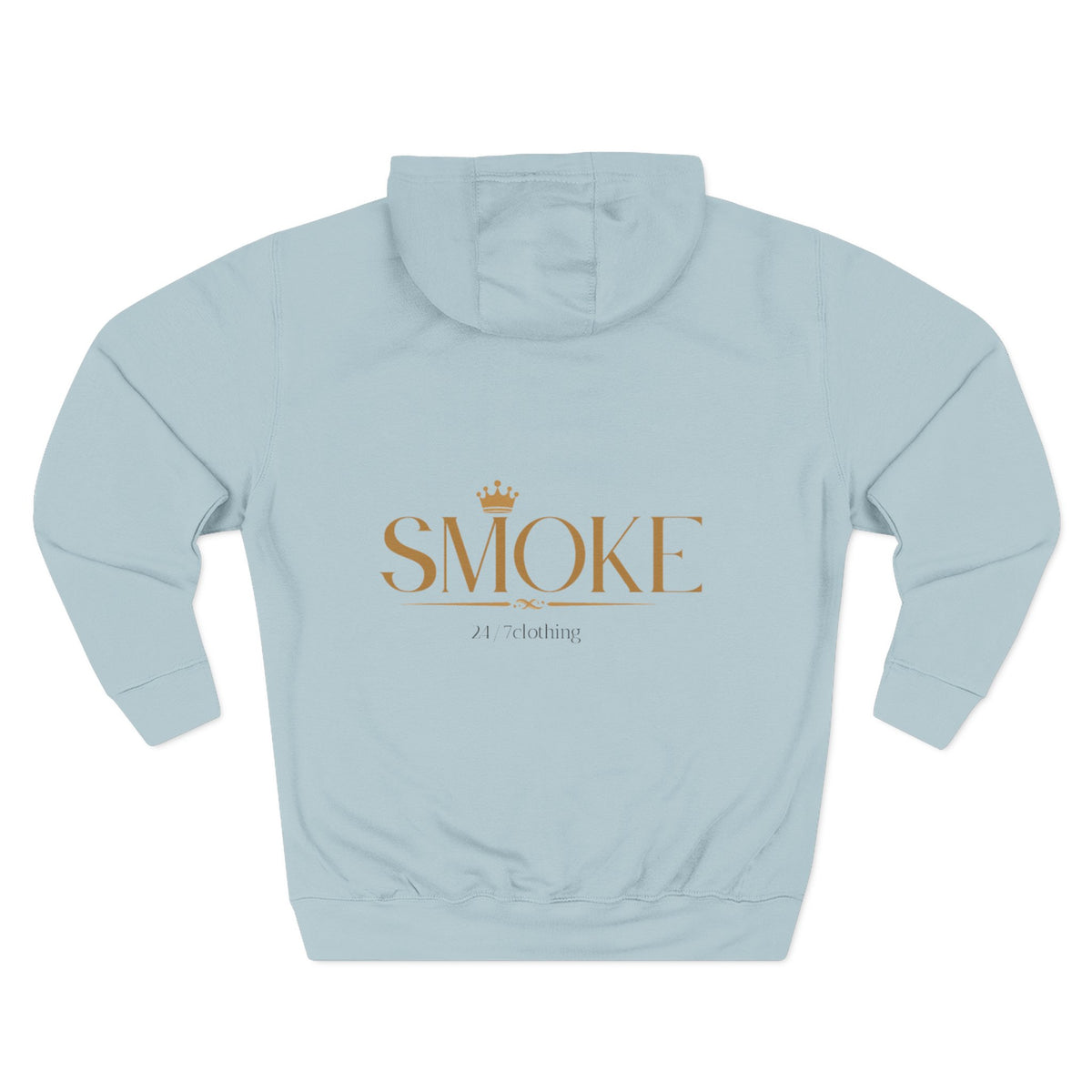 Smoke Clothing Hoodie — Crowned 'SMOKE' Logo Streetwear Fleece Hoodie