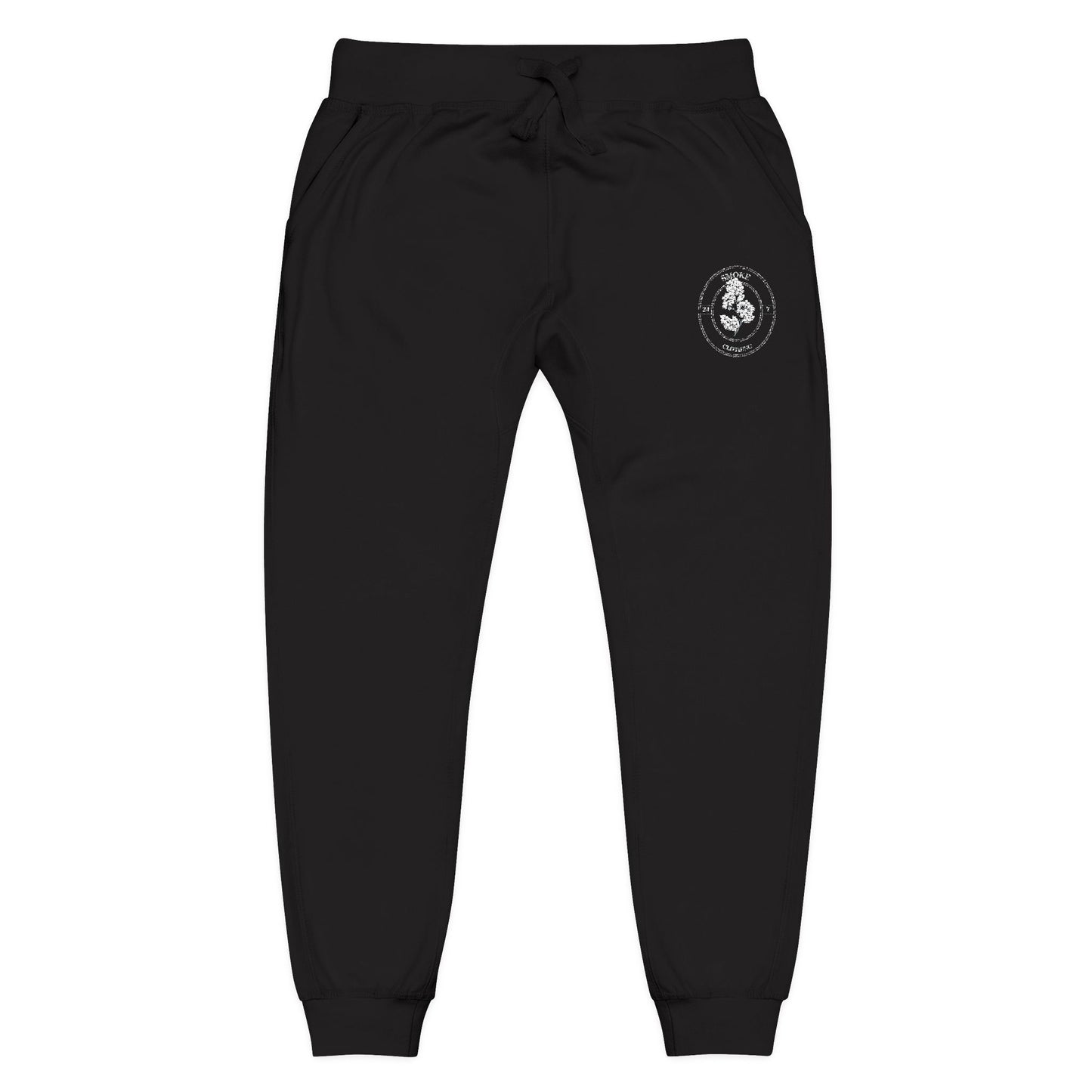 Embroidered Stoner Sweatpants — Cannabis Lifestyle Fleece Pants