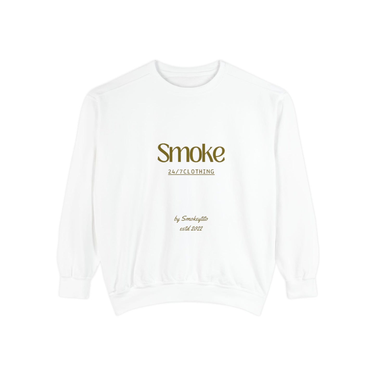 Smoke 247 Clothing Sweatshirt — Minimal Logo Crewneck Pullover