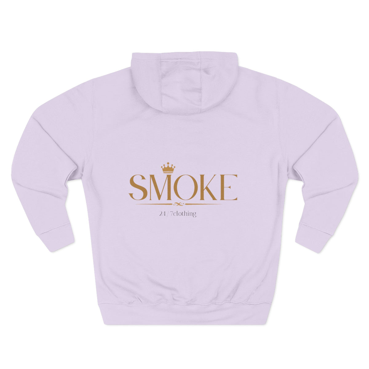 Smoke Clothing Hoodie — Crowned 'SMOKE' Logo Streetwear Fleece Hoodie