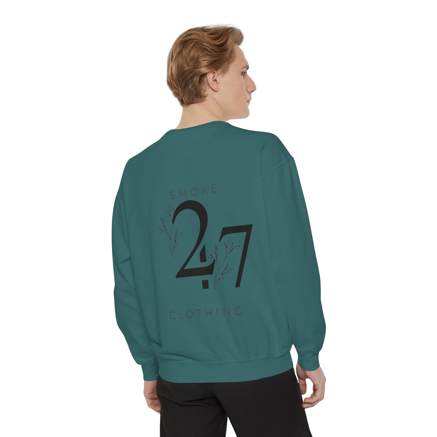 Smoke 247 Clothing Sweatshirt — Minimal Logo Crewneck Pullover