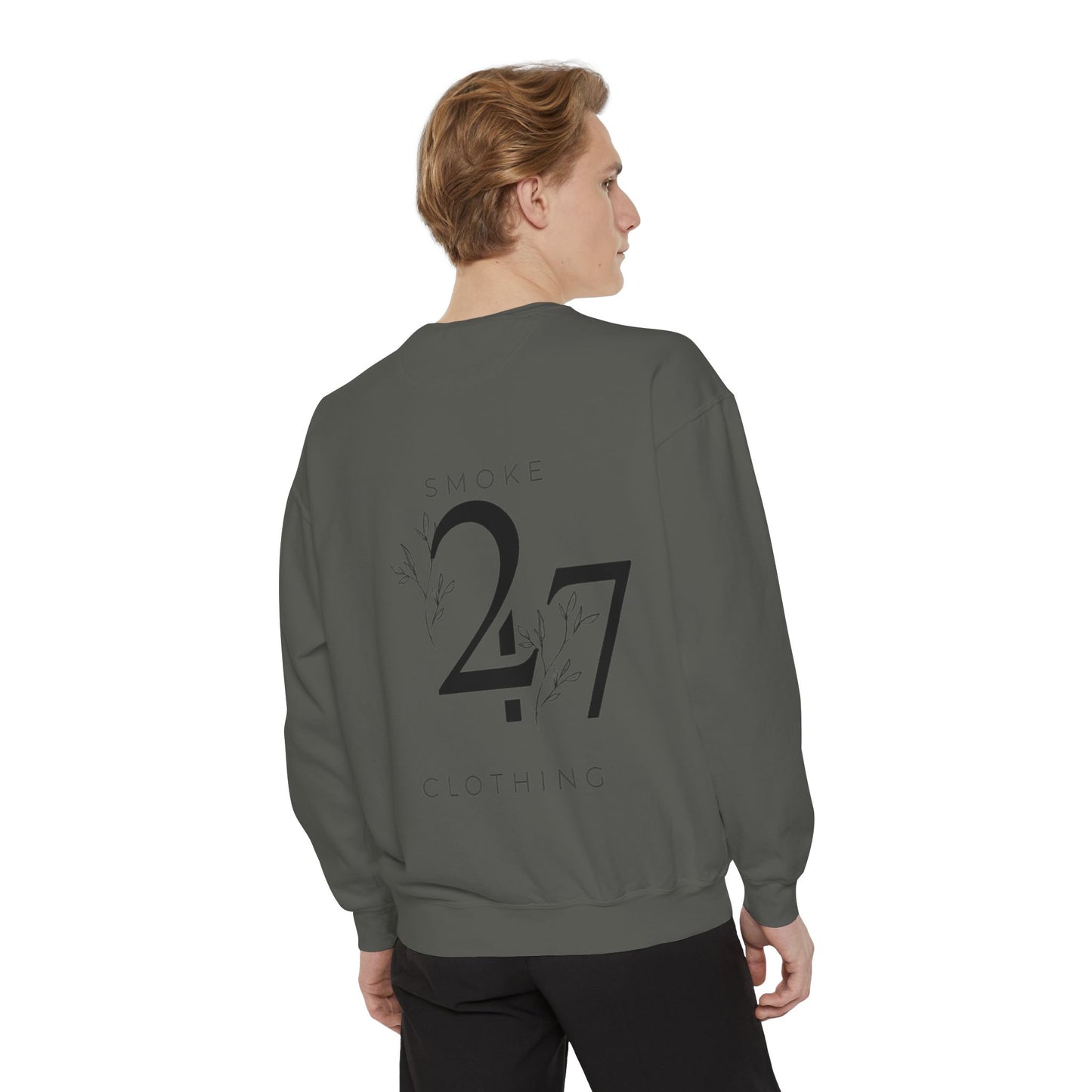 Smoke 247 Clothing Sweatshirt — Minimal Logo Crewneck Pullover