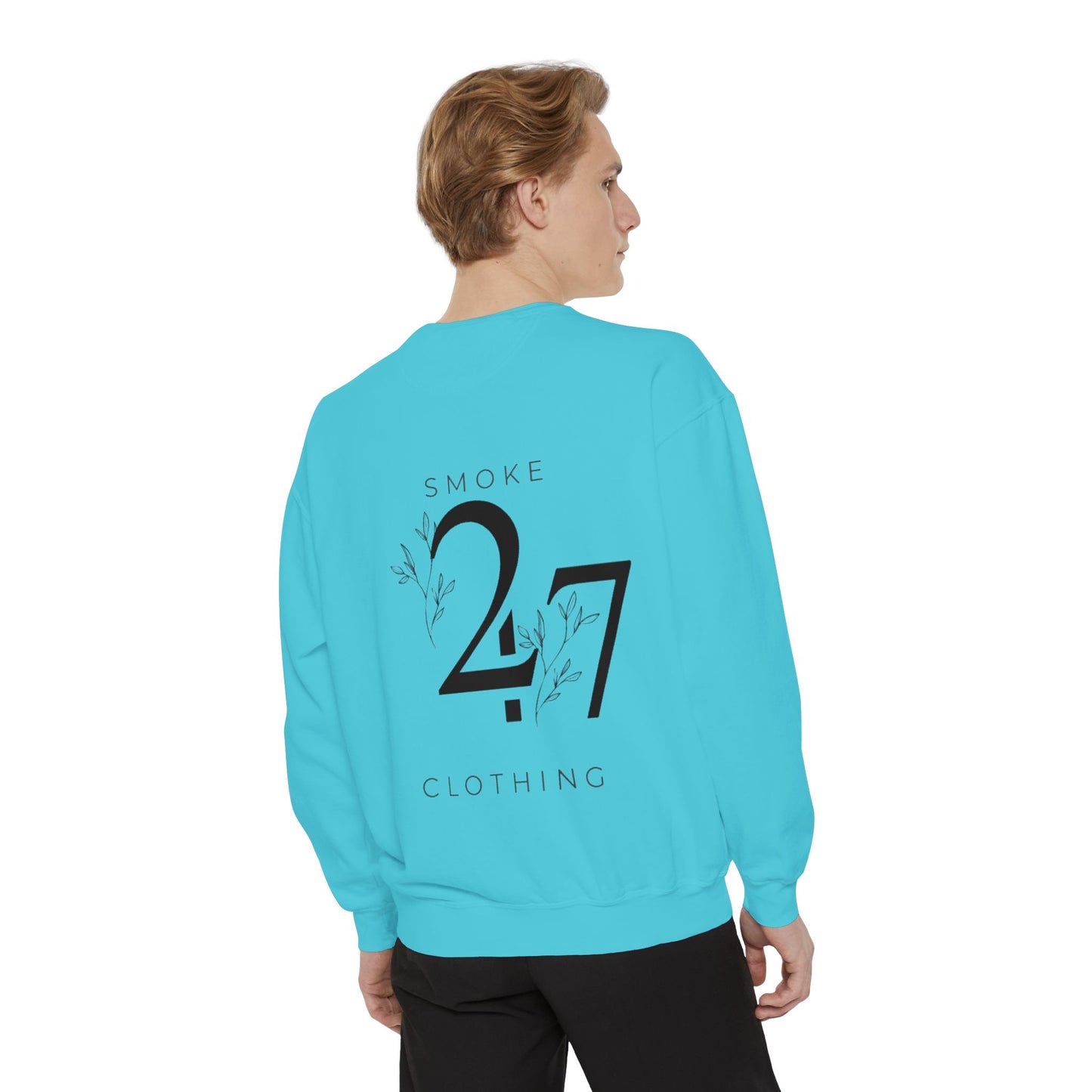 Smoke 247 Clothing Sweatshirt — Minimal Logo Crewneck Pullover