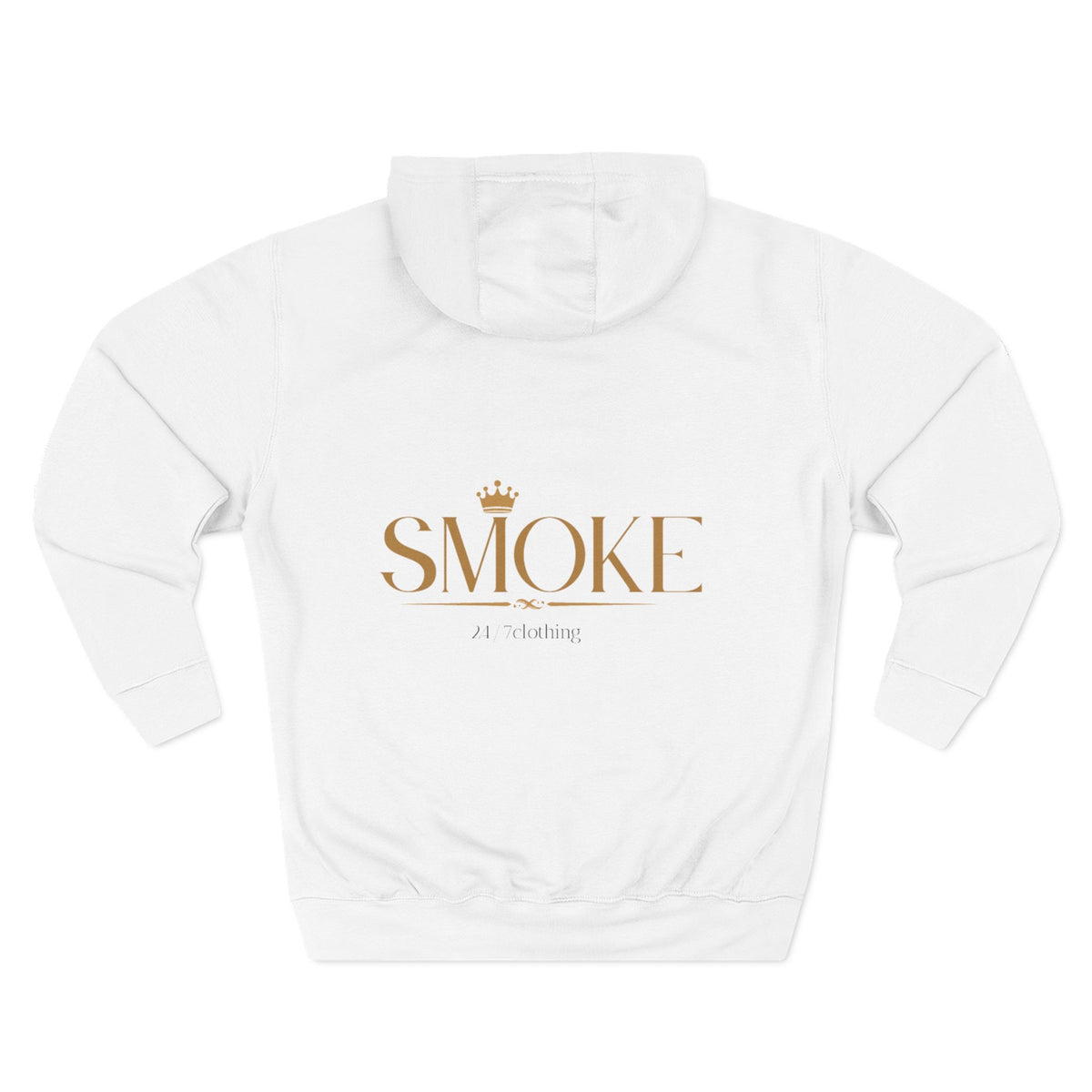 Smoke Clothing Hoodie — Crowned 'SMOKE' Logo Streetwear Fleece Hoodie