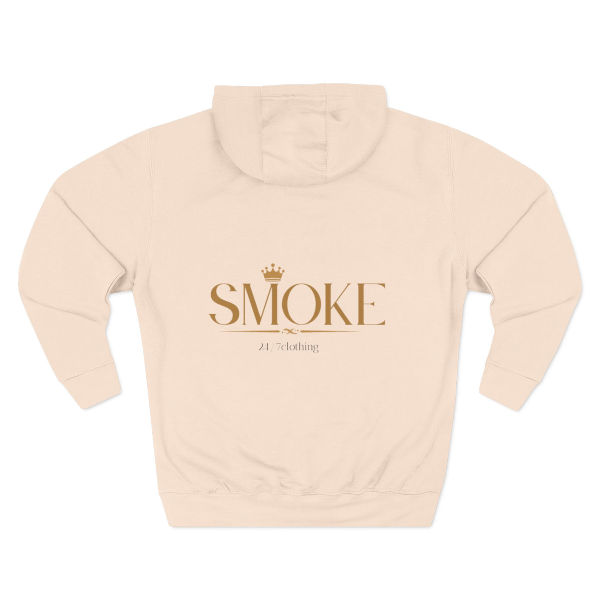 Smoke Clothing Hoodie — Crowned 'SMOKE' Logo Streetwear Fleece Hoodie