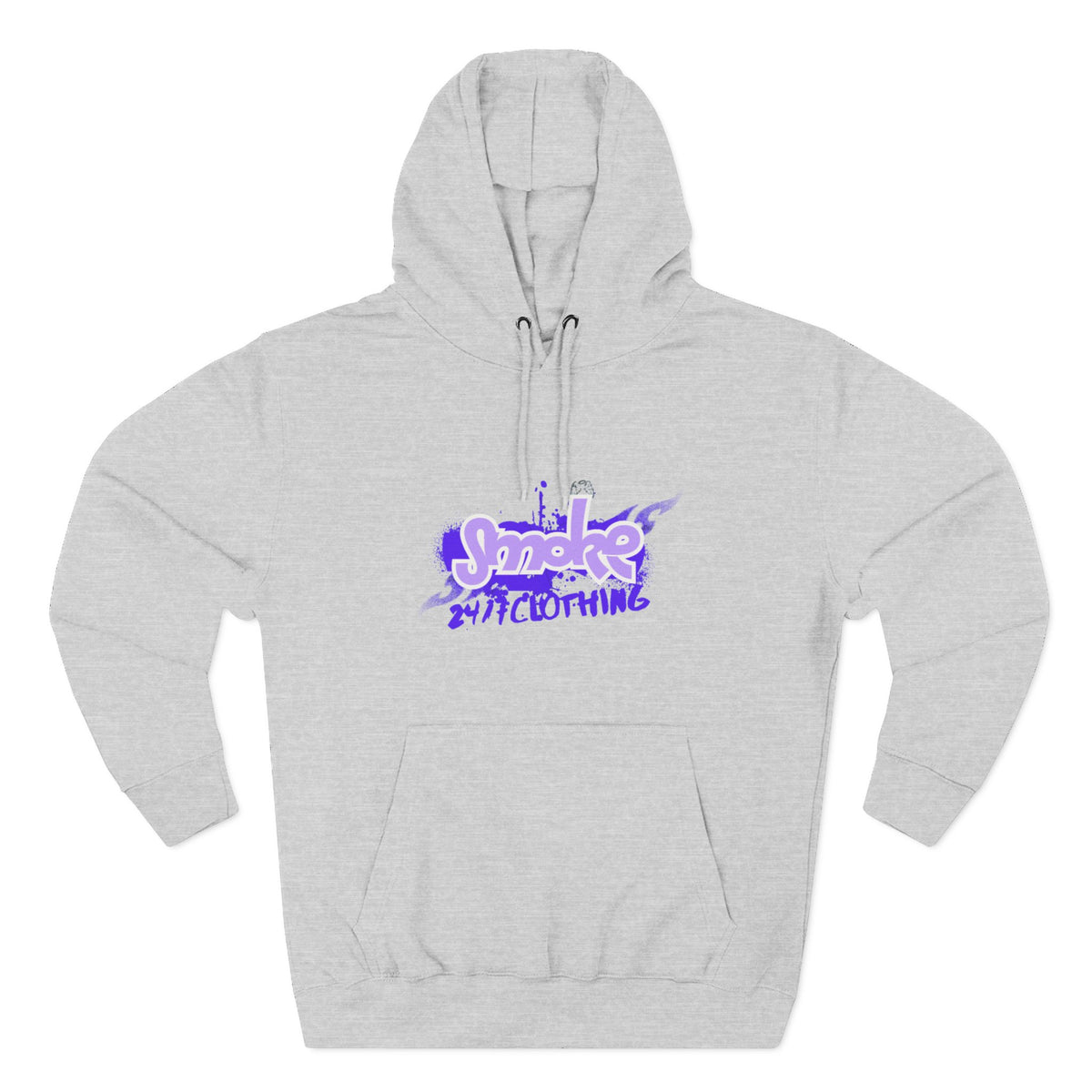 Smoke Clothing Hoodie — Crowned 'SMOKE' Logo Streetwear Fleece Hoodie